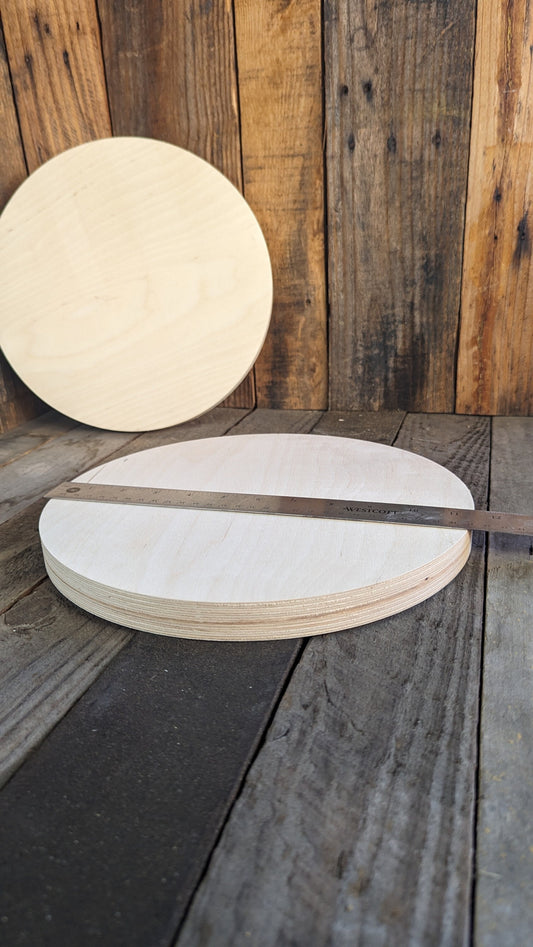 11.5" (11-1/2") Wood Circle Disc Plaques, BALTIC BIRCH Wooden Circles, Blank Circles, Unfinished Wooden Circles, DIY Crafting Supplies