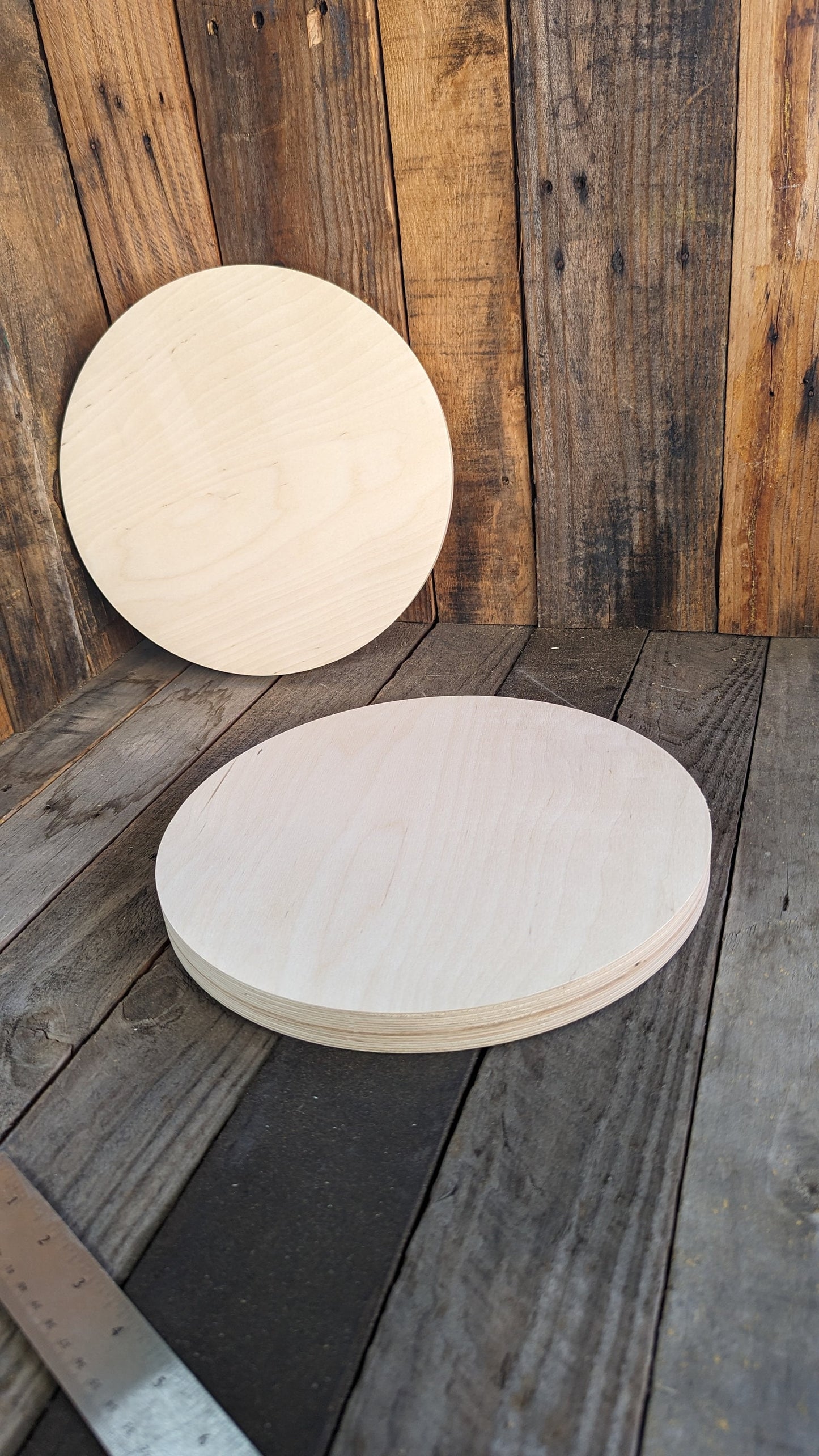 11.5 inch (11-1/2 inch) Wood Circle Disc Plaques, BALTIC BIRCH Wooden Circles, Blank Circles, Unfinished Wooden Circles, DIY Crafting Supplies