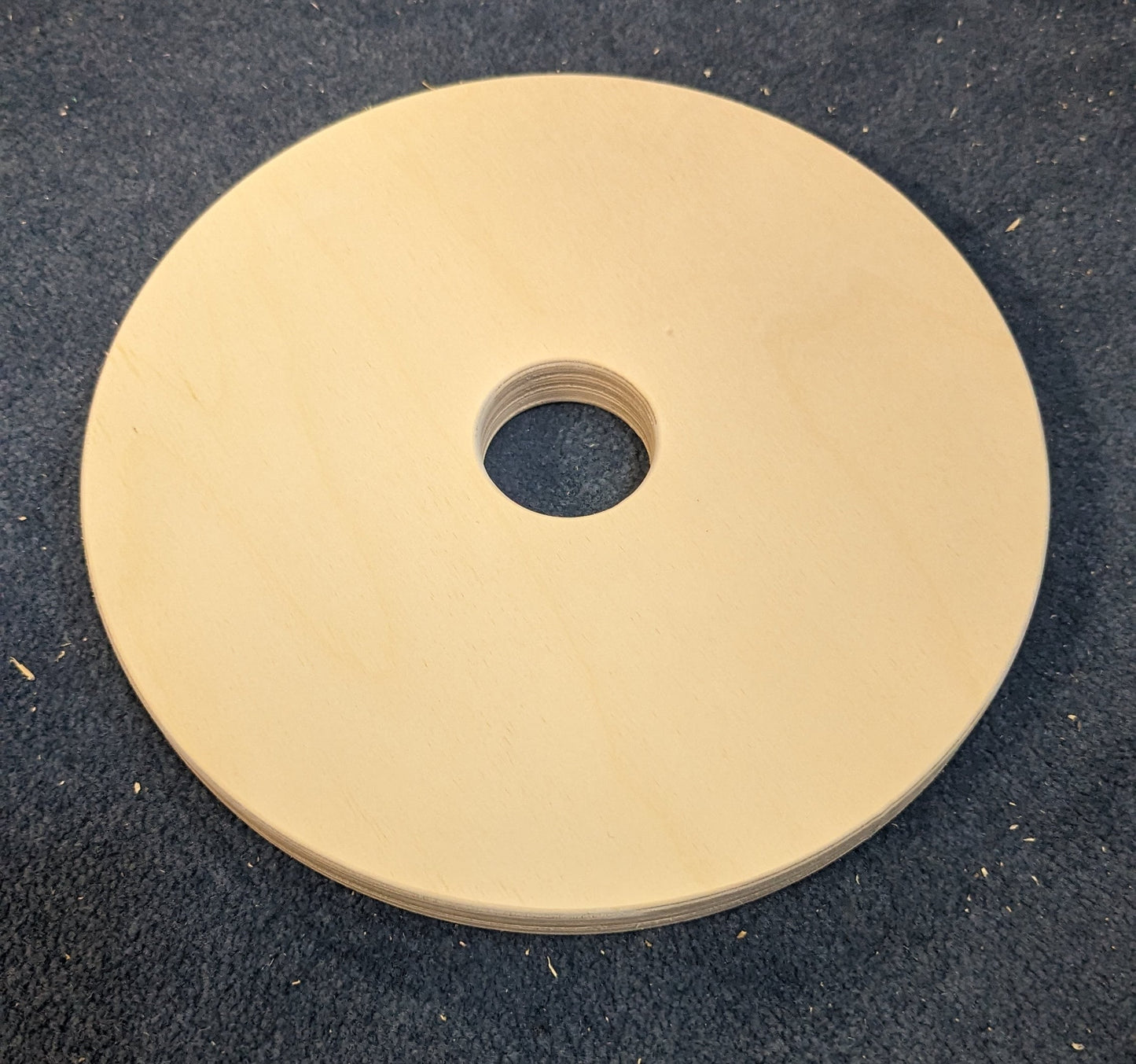 11" Wood Circle Disc with 2" center hole, BALTIC BIRCH Wooden Circles, Blank Circles, Unfinished Wooden Circles, Round Circles, Circular