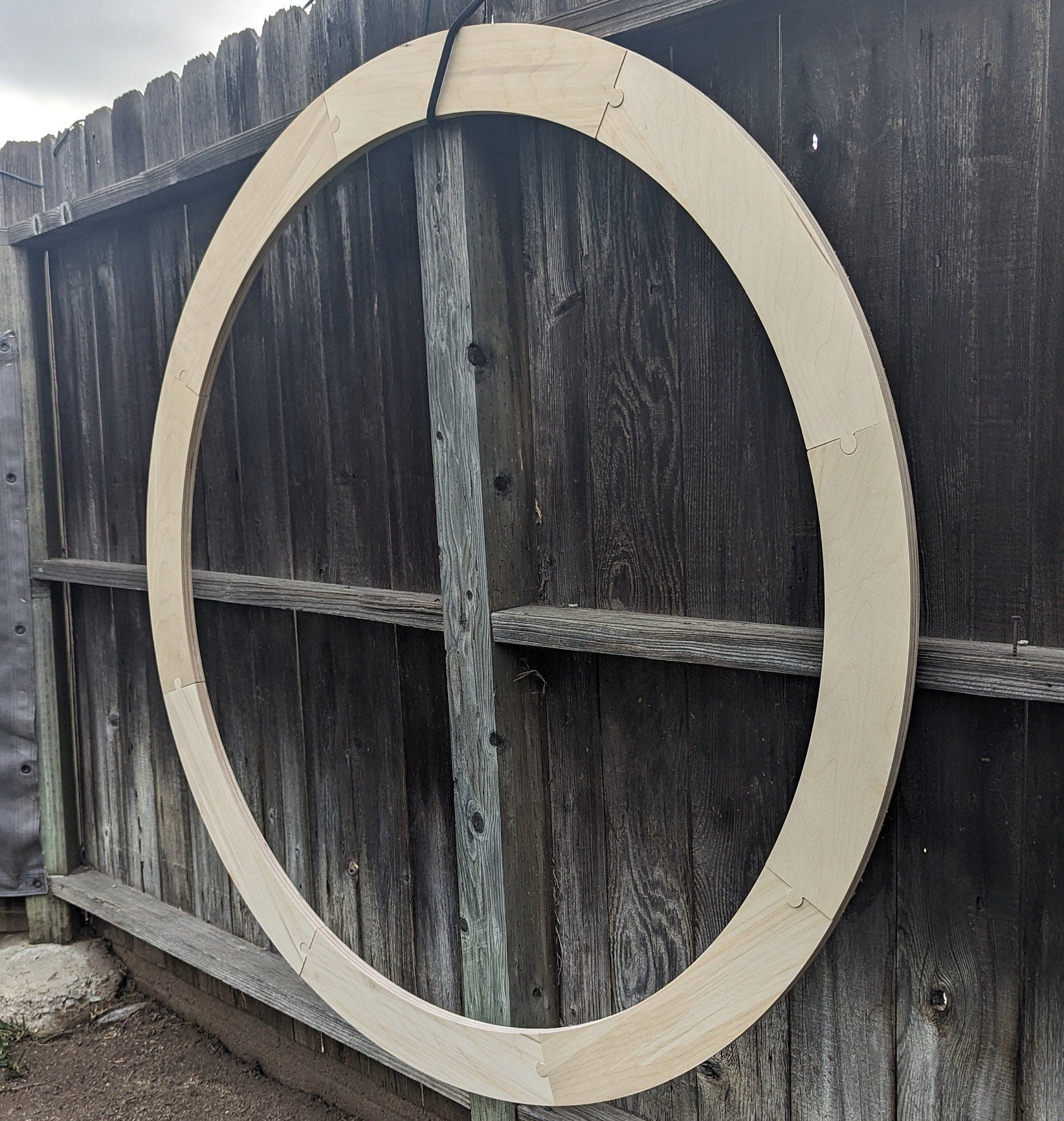 50" Wood Donut Ring with 43" center hole, BALTIC BIRCH Wooden Circles, Unfinished Wooden Circles, Round Circles, Circular Wood - puzzled 8P