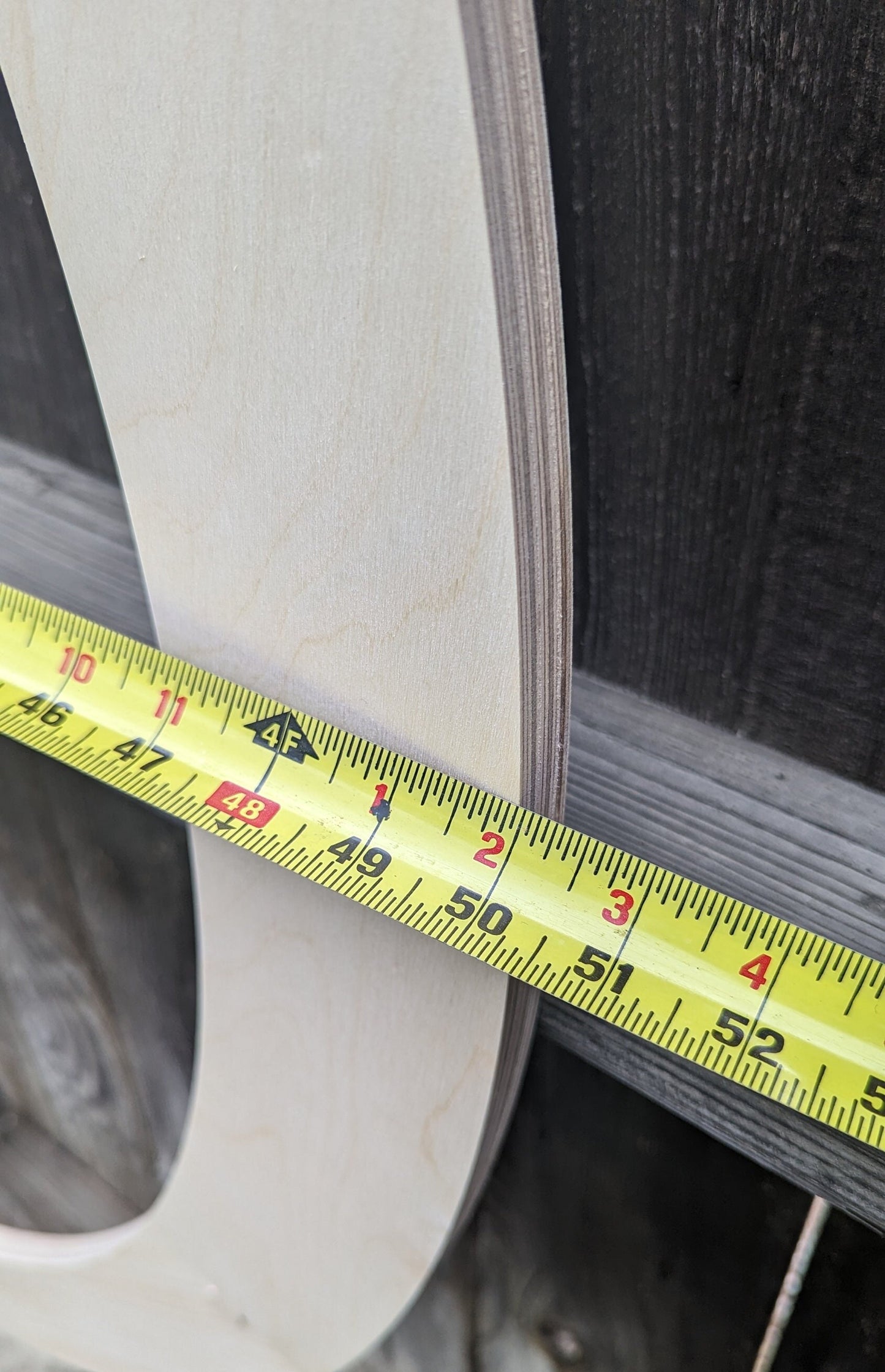 50" Baltic Birch Wood Donut Ring, 43" Center Hole, Unfinished Wooden Circle (Puzzled Pieces) - 1/4 Inch Thickness
