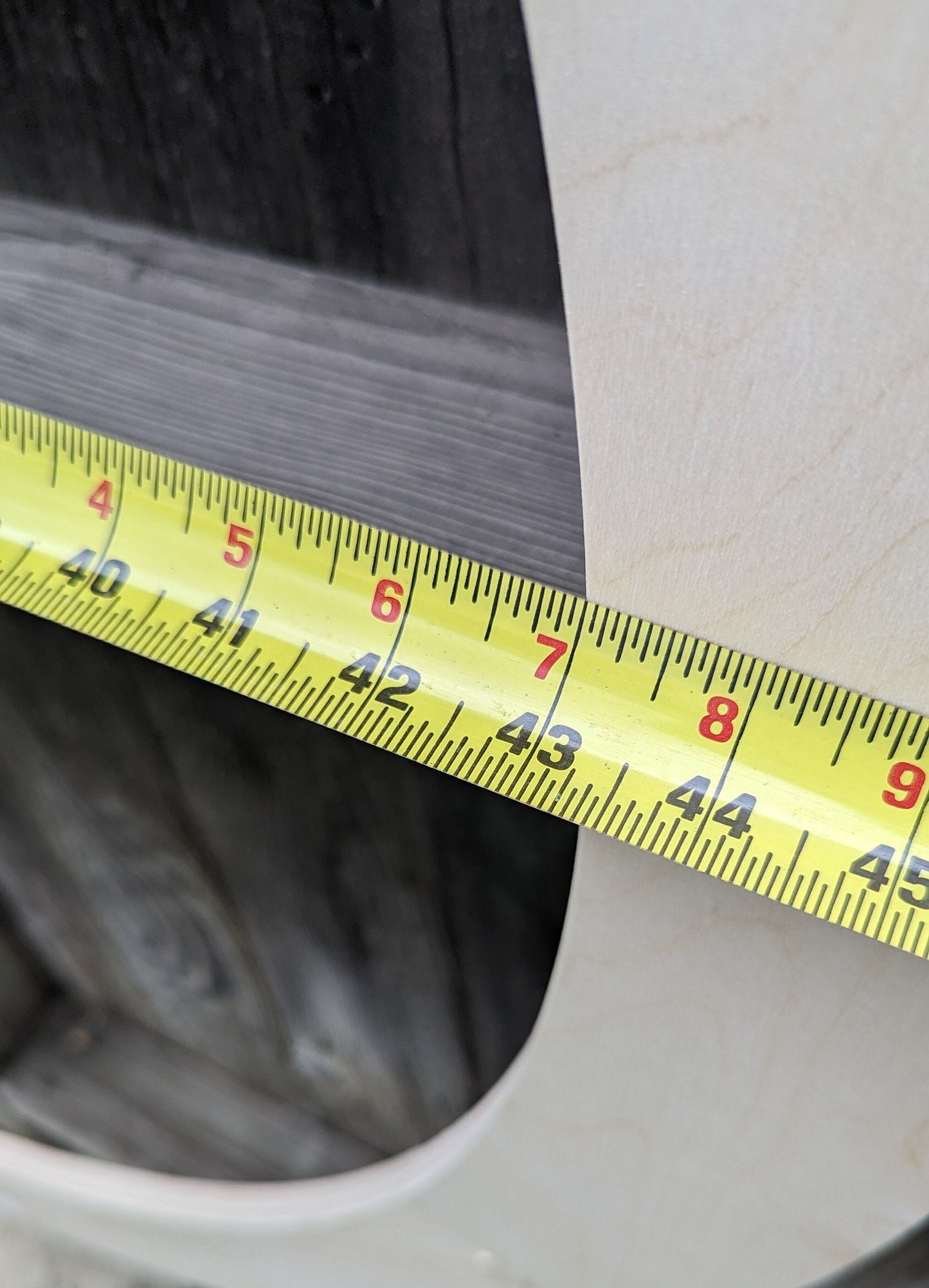 50" Baltic Birch Wood Donut Ring, 43" Center Hole, Unfinished Wooden Circle (Puzzled Pieces) - 1/4 Inch Thickness
