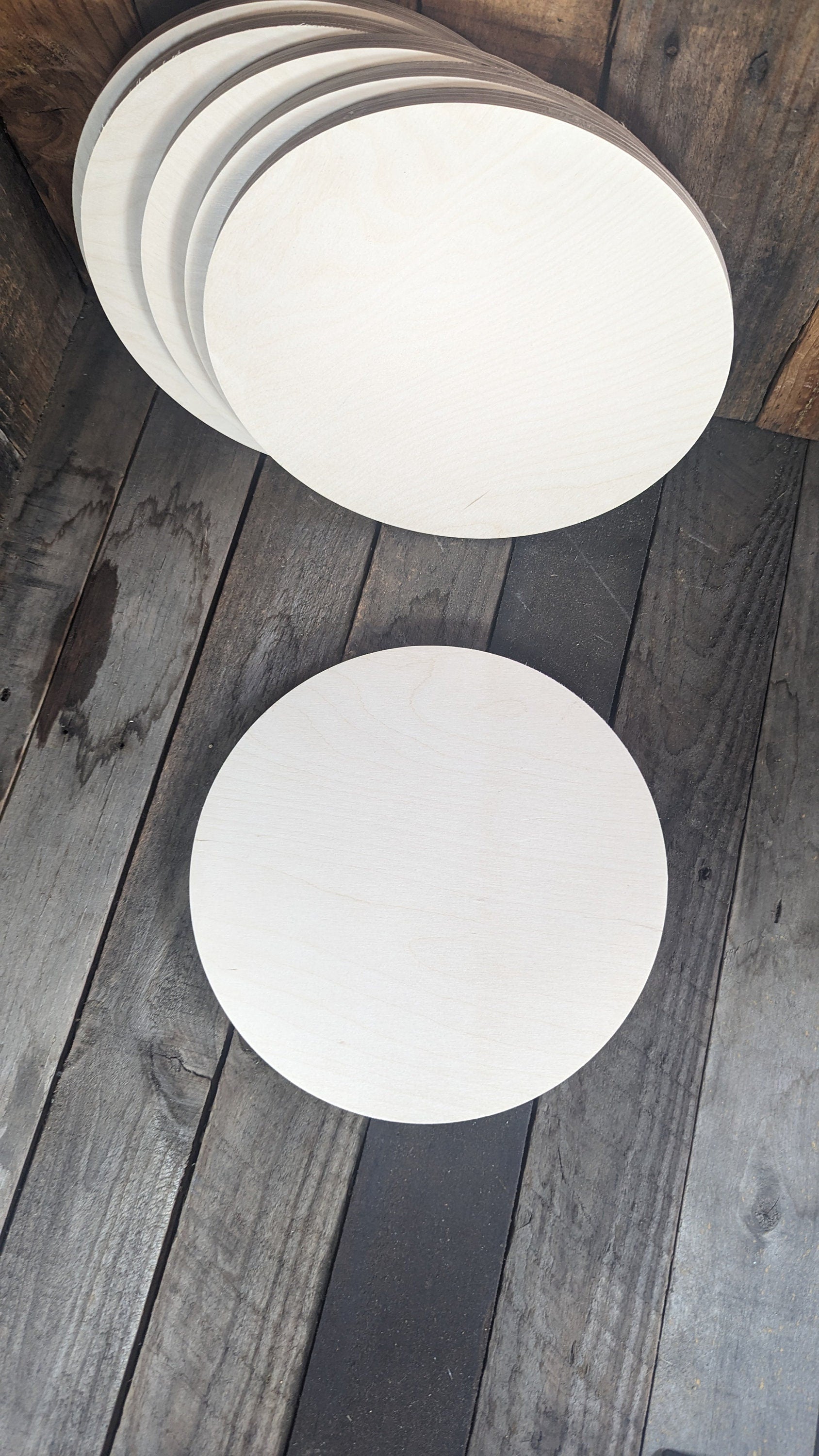 11&quot; Wood Circle Disc Plaques, BALTIC BIRCH Wooden Circles, Blank Circles, Unfinished Wooden Circles, Round Circles, DIY Crafting Supplies