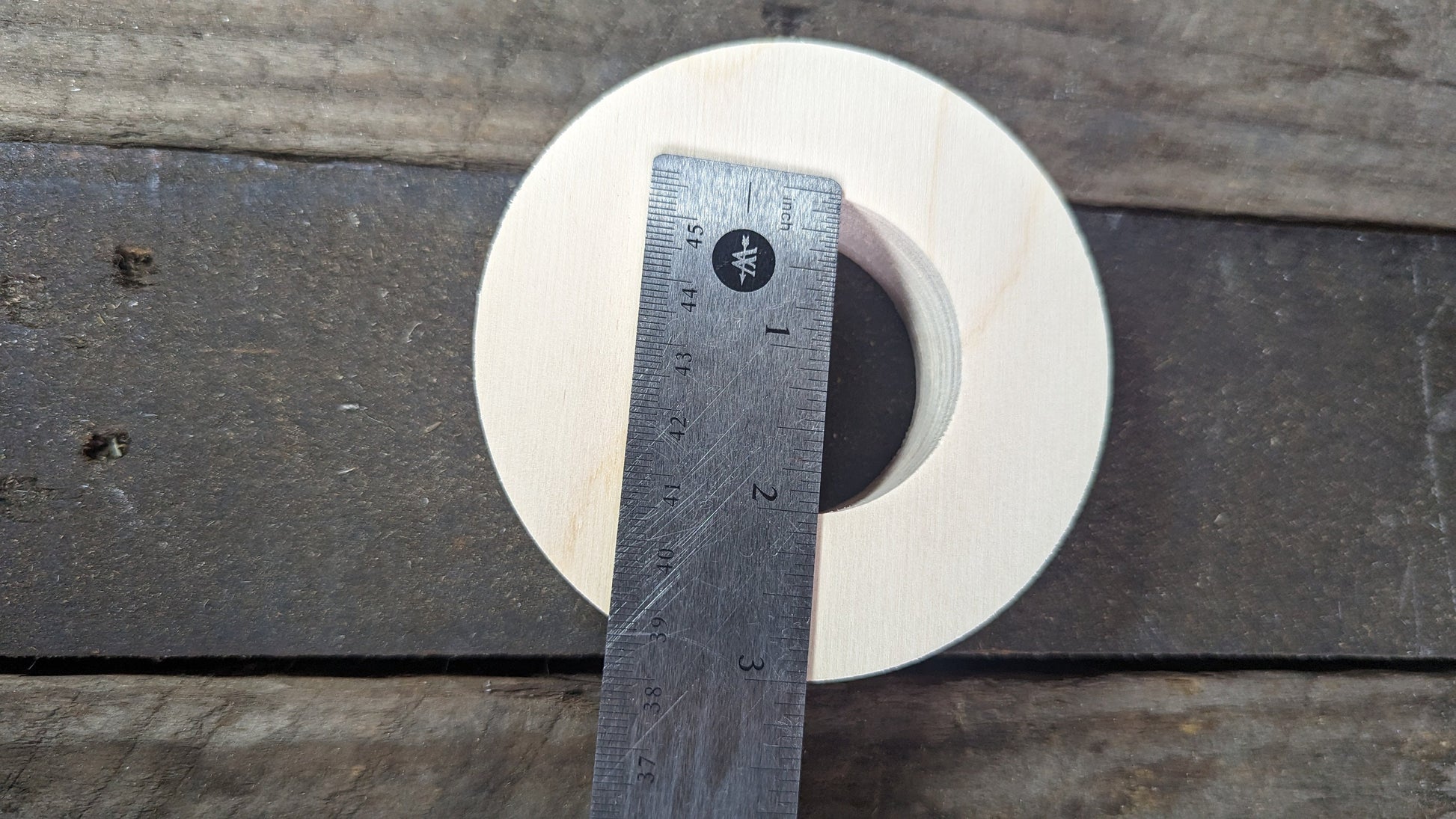 4" Baltic Birch Wood Donut, 2" Center Hole, DIY Craft Supply