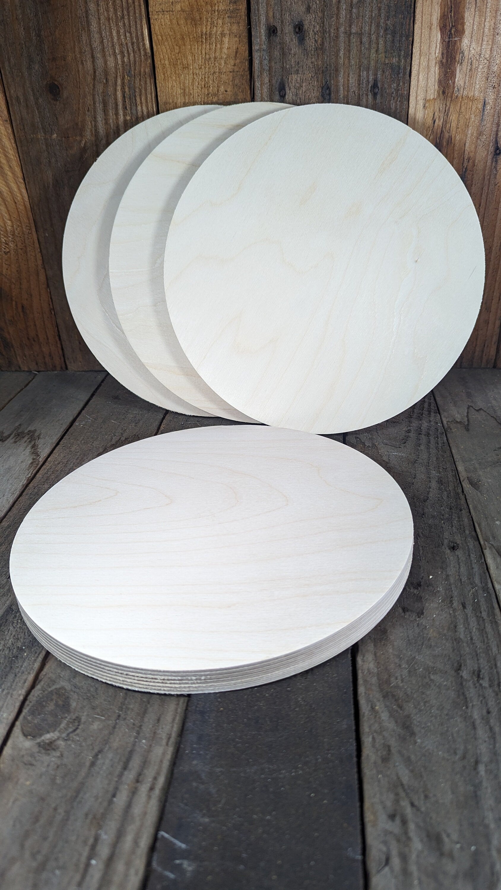 10.75&quot; (10 3/4&quot;) Wood Circle Disc Plaques, BALTIC BIRCH Wooden Circles, Blank Circles, Unfinished Wooden Circles, DIY Crafting Supplies