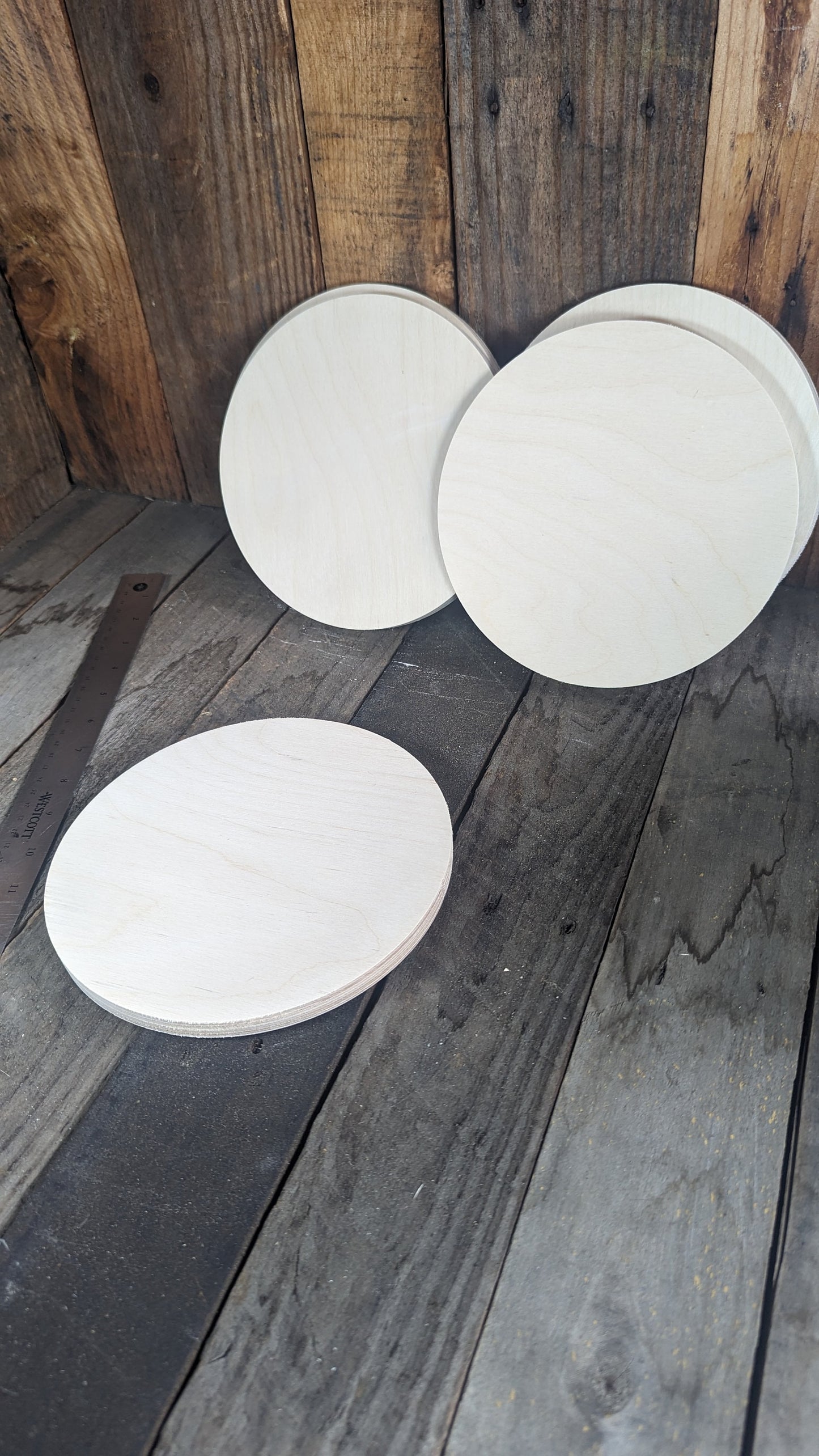 7.75" (7 3/4 inches) Wood Circle Disc Plaques, BALTIC BIRCH Wooden Circles, Unfinished Wooden Circles, Round Circles, DIY Craft Supplies