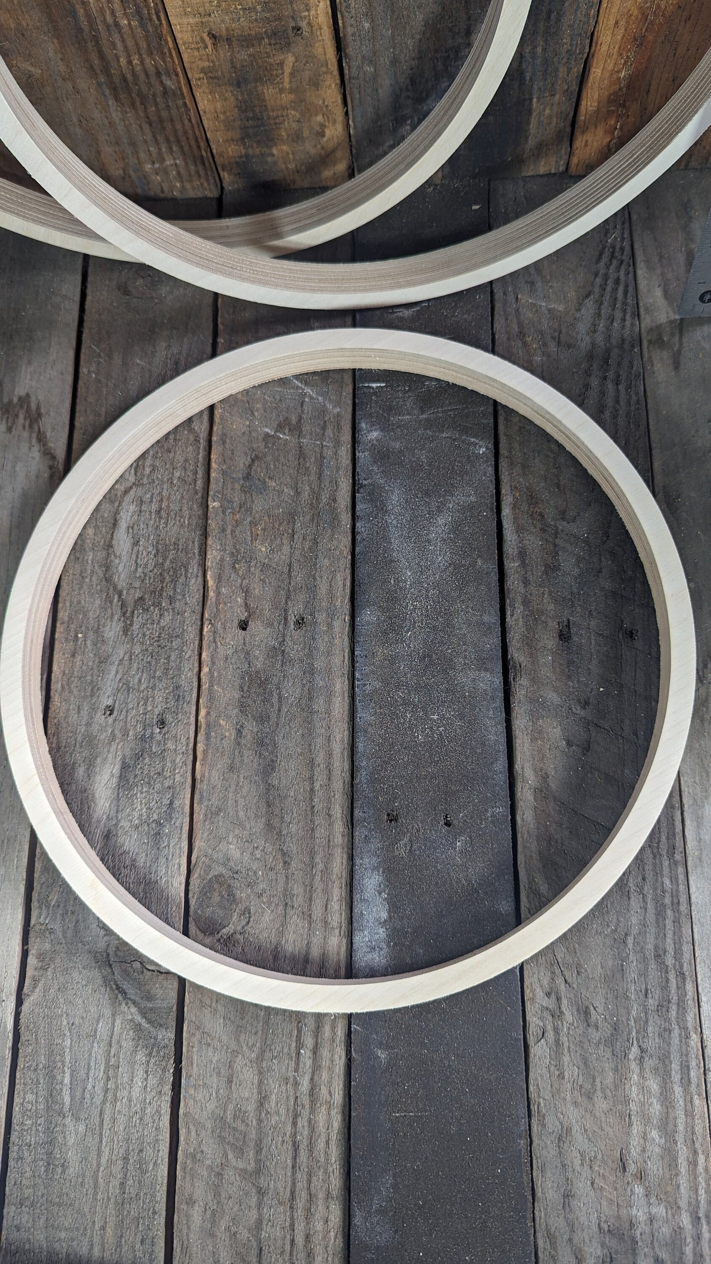 15 inch Wood Circle Disc with 14 inch center hole, BALTIC BIRCH Wooden Circles, Blank, Unfinished Wood Circle, Circular