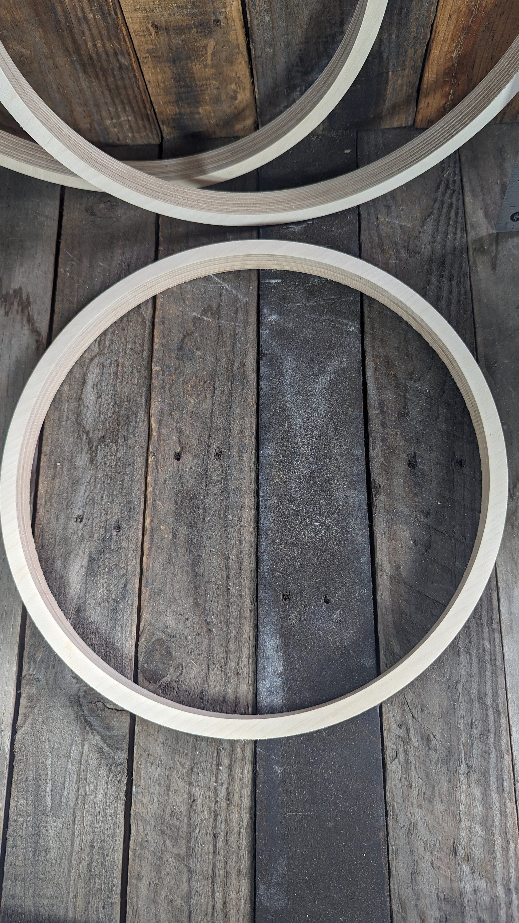 15 inch Wood Circle Disc with 14 inch center hole, BALTIC BIRCH Wooden Circles, Blank, Unfinished Wood Circle, Circular