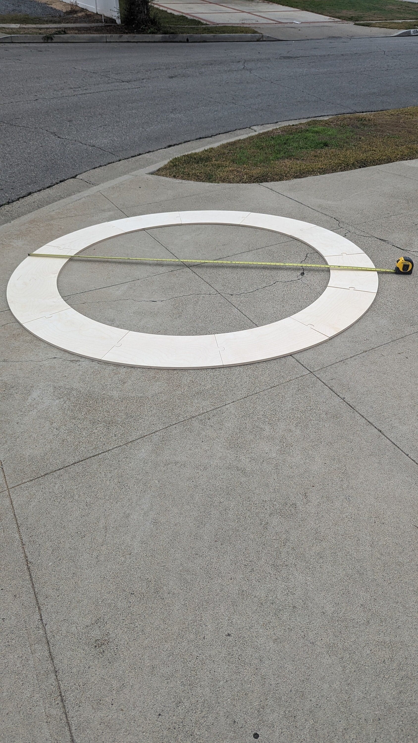 80" Baltic Birch Wood Circle, 60" Center Hole, Craft Supplies, USA Made