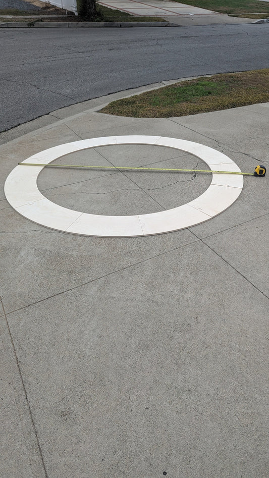 80" Baltic Birch Wood Circle, 60" Center Hole, Craft Supplies, USA Made