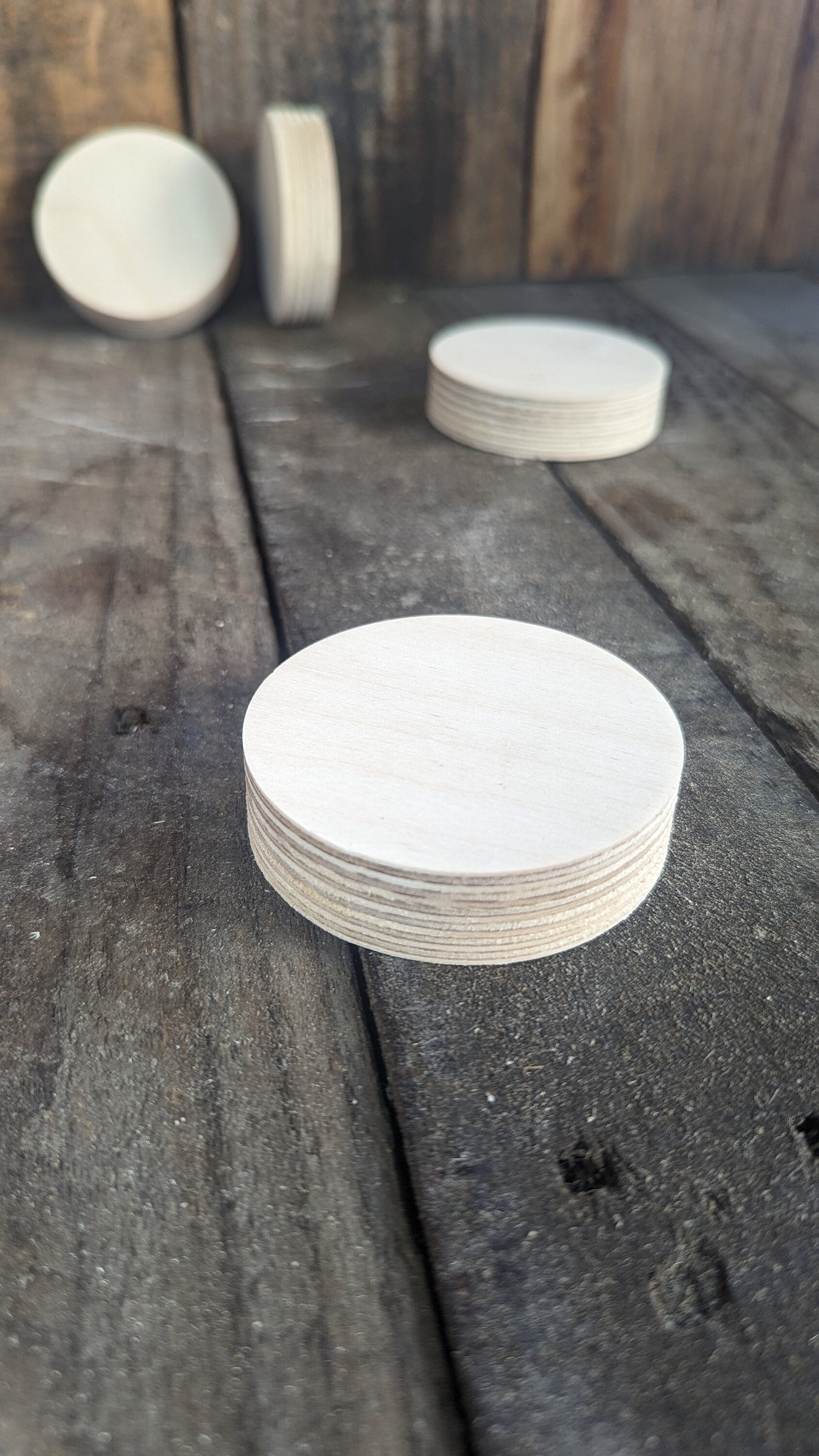 2.75" (2 3/4") Wood Circle Disc Plaques, BALTIC BIRCH - Wooden Circles, Blank Circles, Unfinished Wooden Circles, Round Circles, Circular