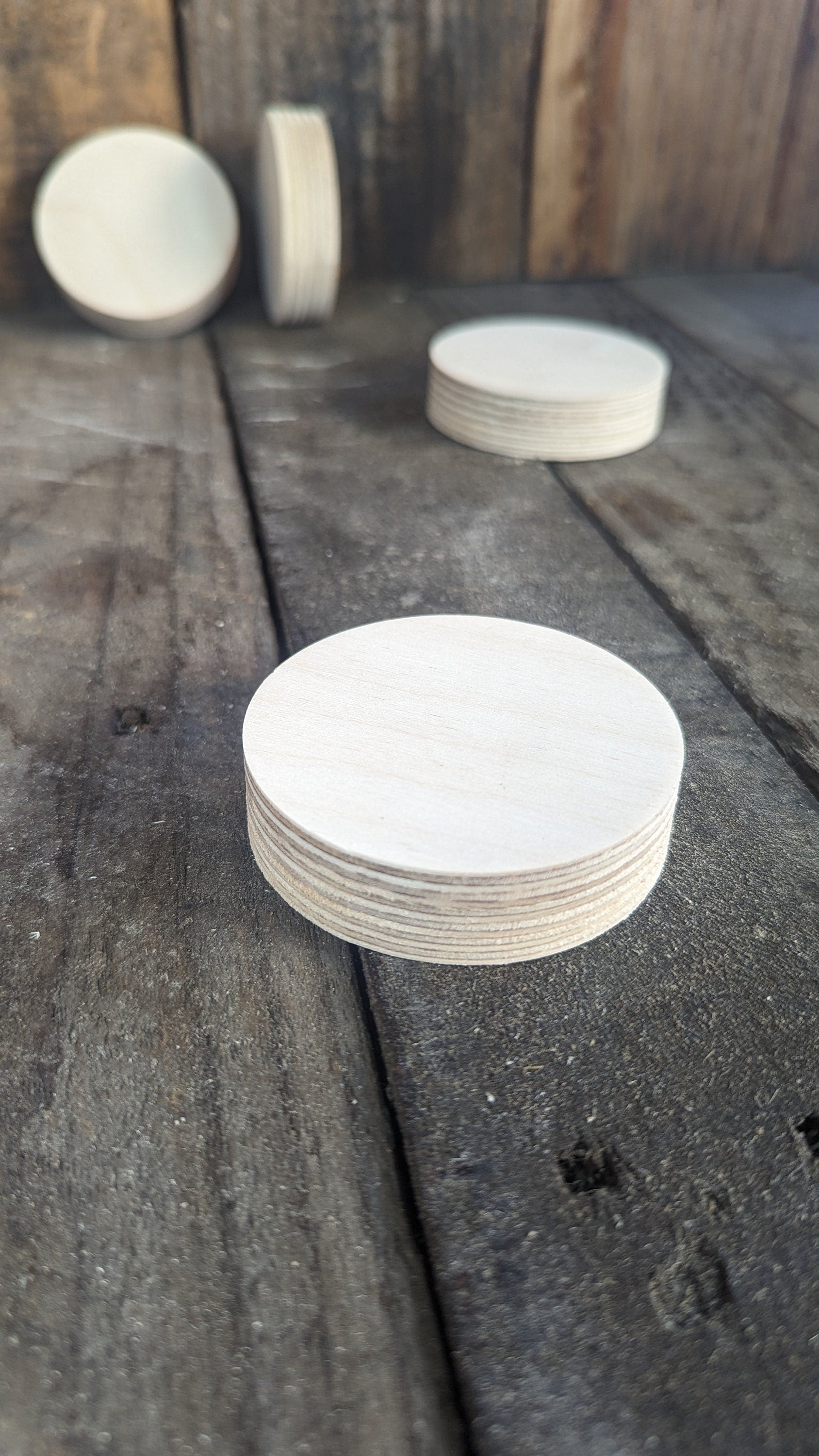 5 Pack - 2.75" Baltic Birch Wood Circle