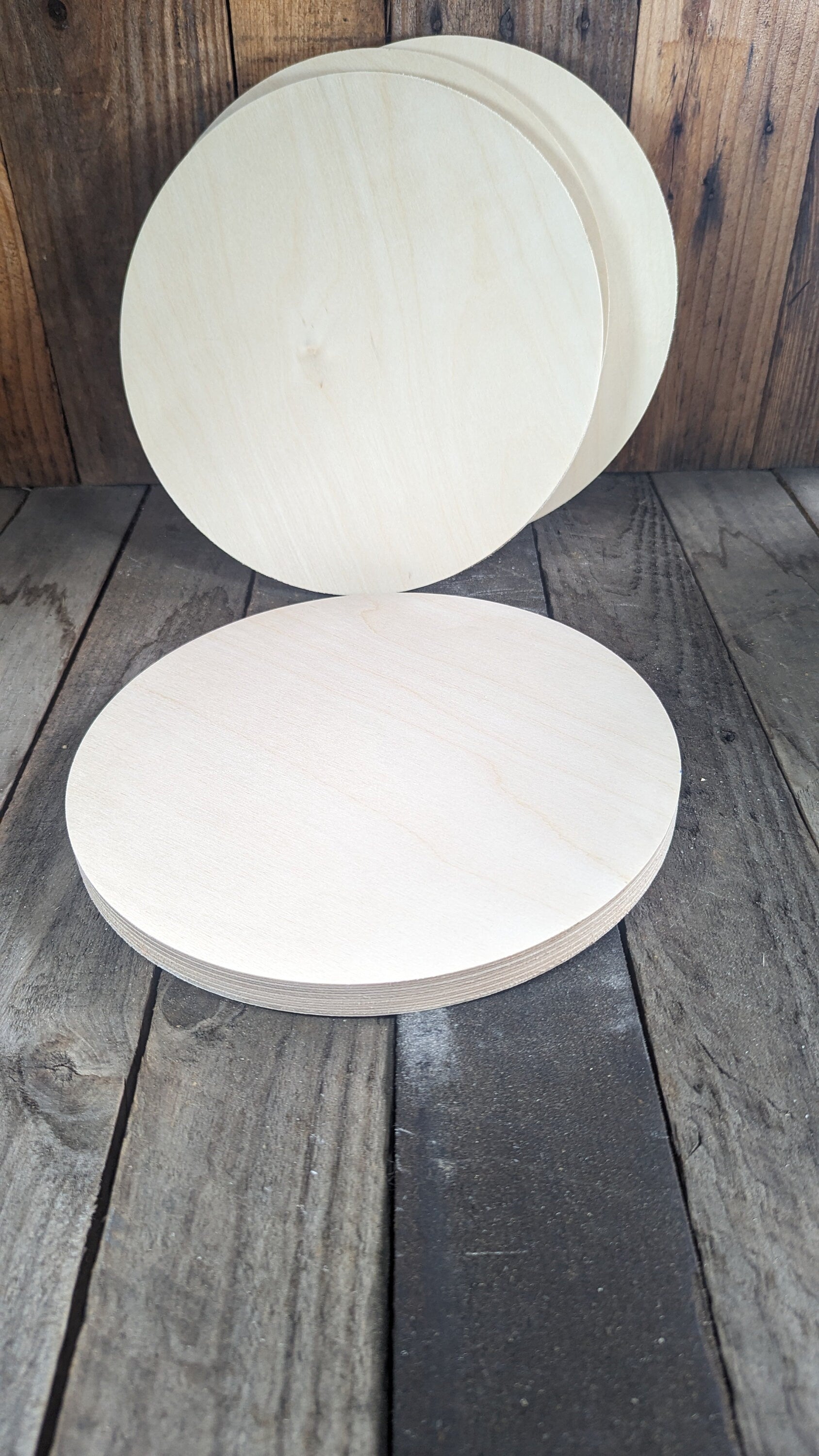 10.625" (10 5/8") Wood Circle Disc Plaques, BALTIC BIRCH Wooden Circles, Blank Circles, Unfinished Wooden Circles, DIY Crafting Supplies