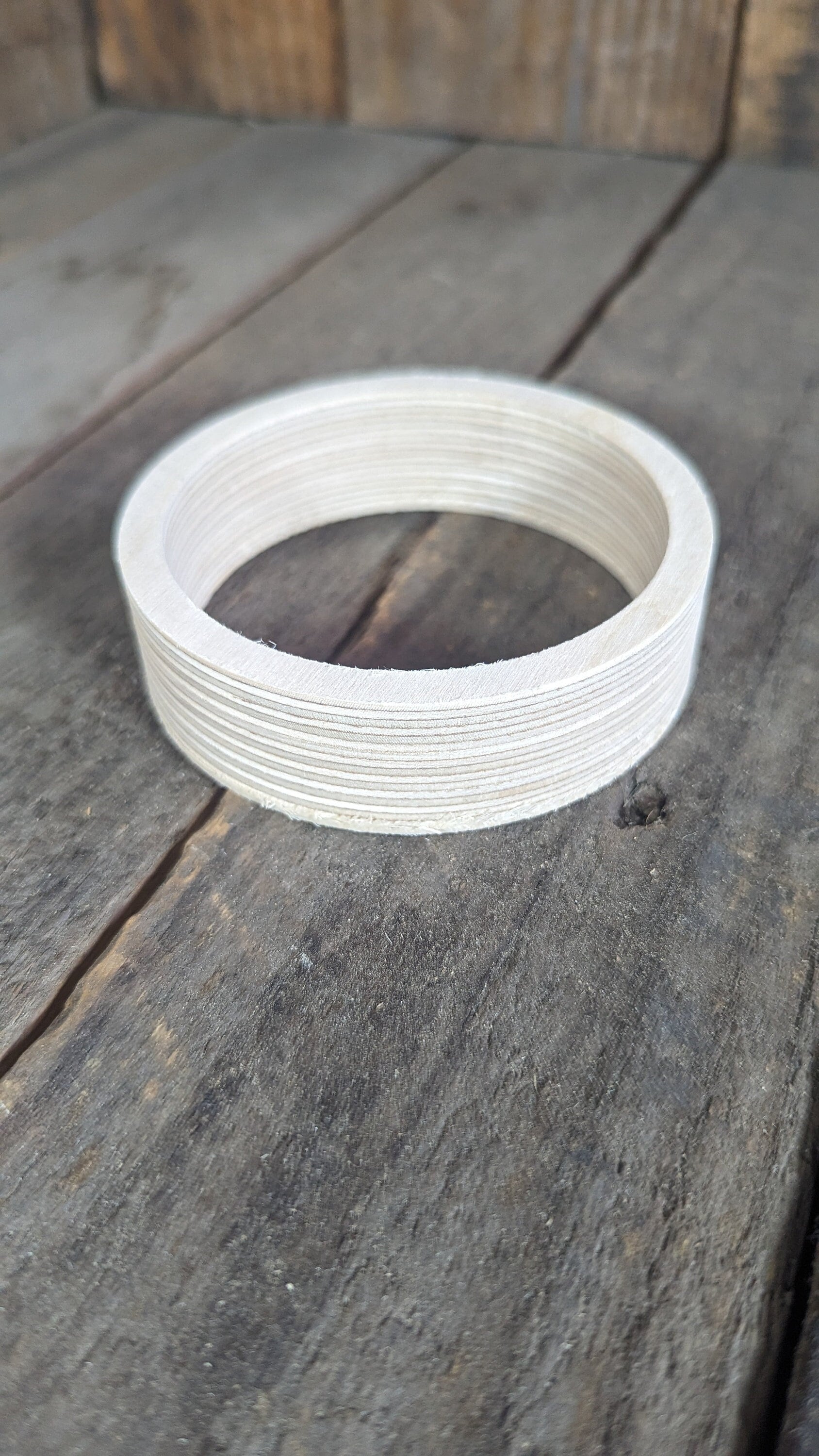3.5" (3 1/2") Wood Donut, 3" center hole - BALTIC BIRCH - Wooden Circles, Unfinished Wooden Ring, Circular Wood, Ring, craft