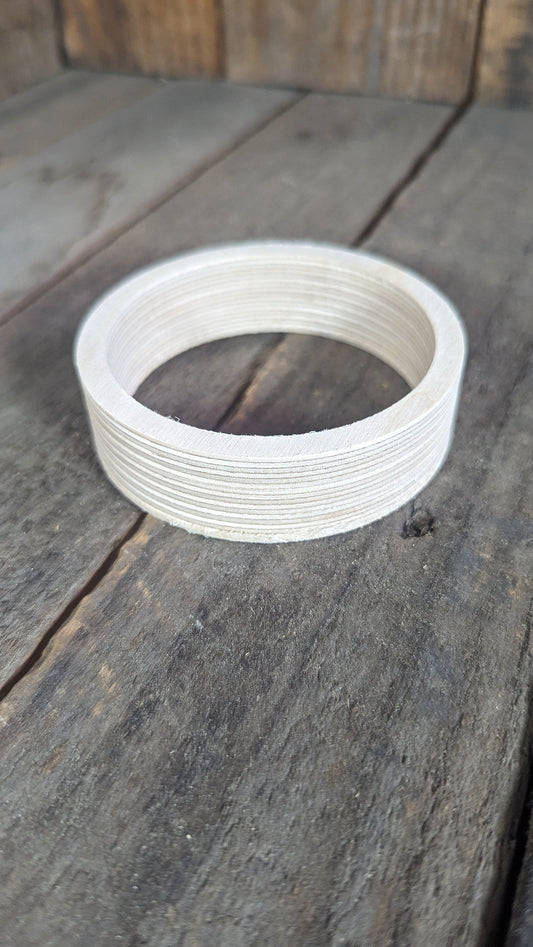 3.5" (3 1/2") Wood Donut, 3" center hole - BALTIC BIRCH - Wooden Circles, Unfinished Wooden Ring, Circular Wood, Ring, craft