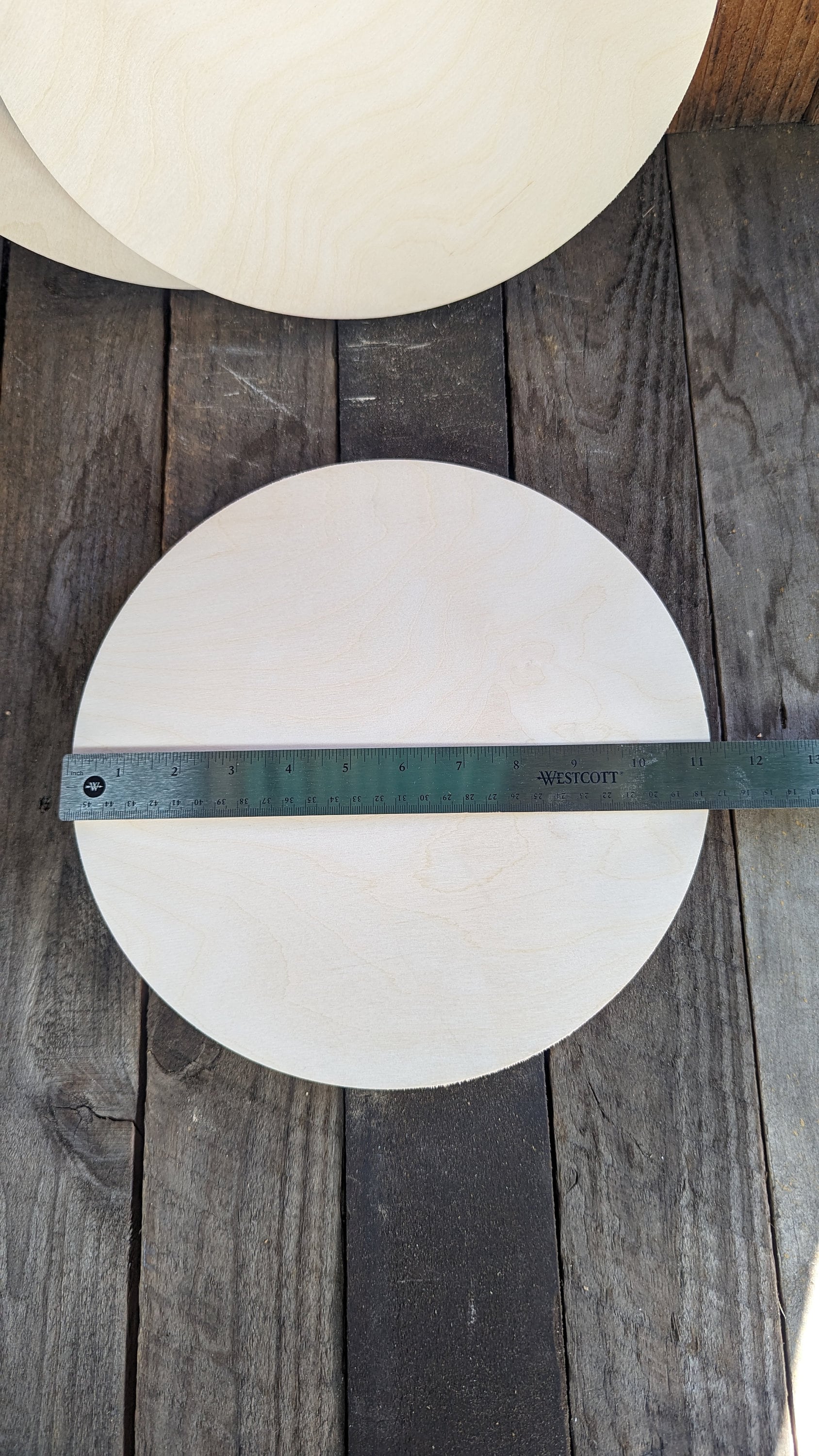 11.25" Baltic Birch Wood Circle, Unfinished Plaque, DIY Craft Supply