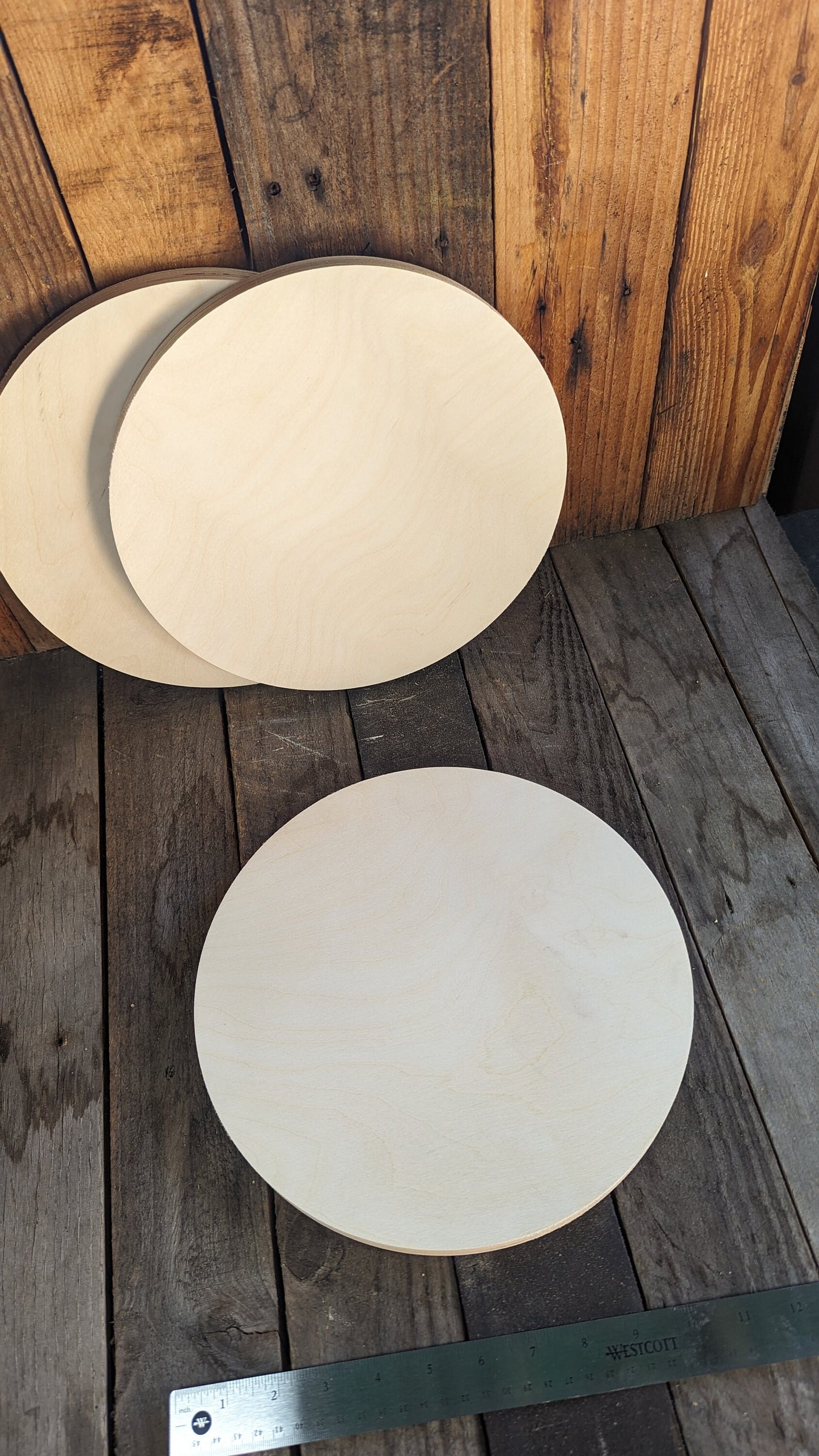 11.25" Baltic Birch Wood Circle, Unfinished Plaque, DIY Craft Supply