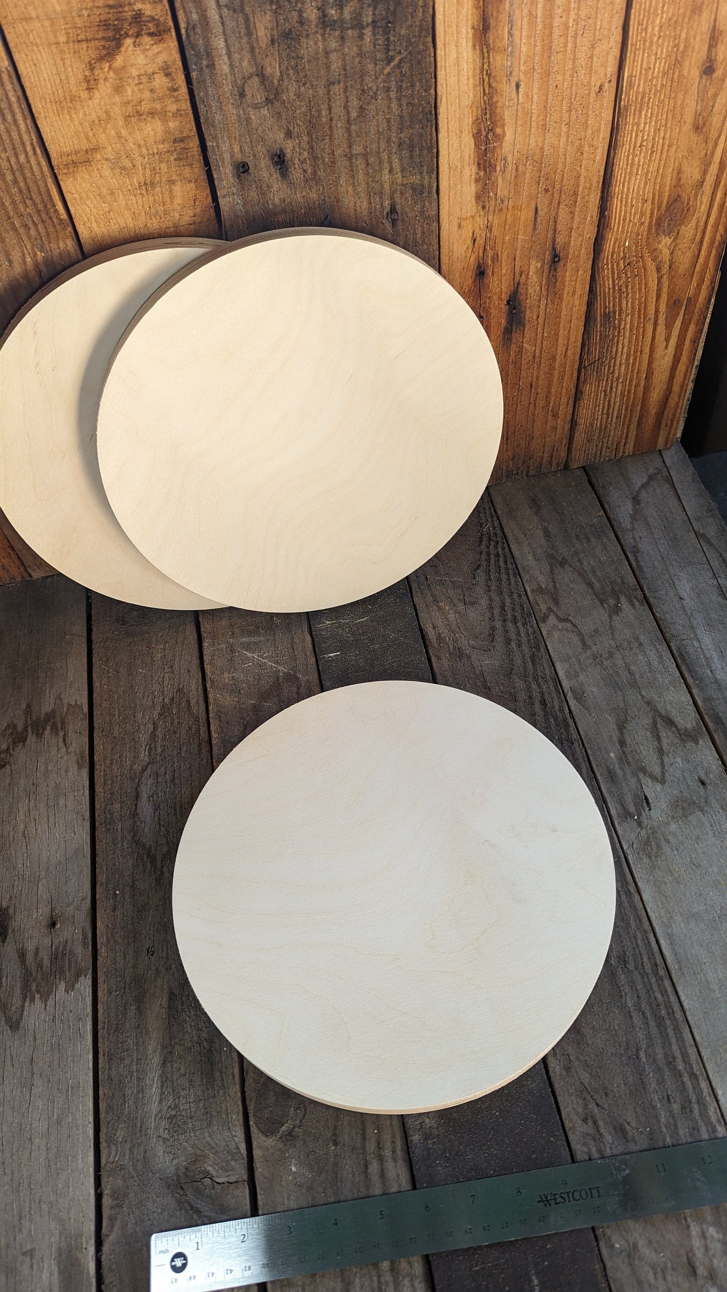 11.25" (11-1/4") Wood Circle Disc Plaques, BALTIC BIRCH Wooden Circles, Blank Circles, Unfinished Wooden Circles, DIY Crafting Supplies