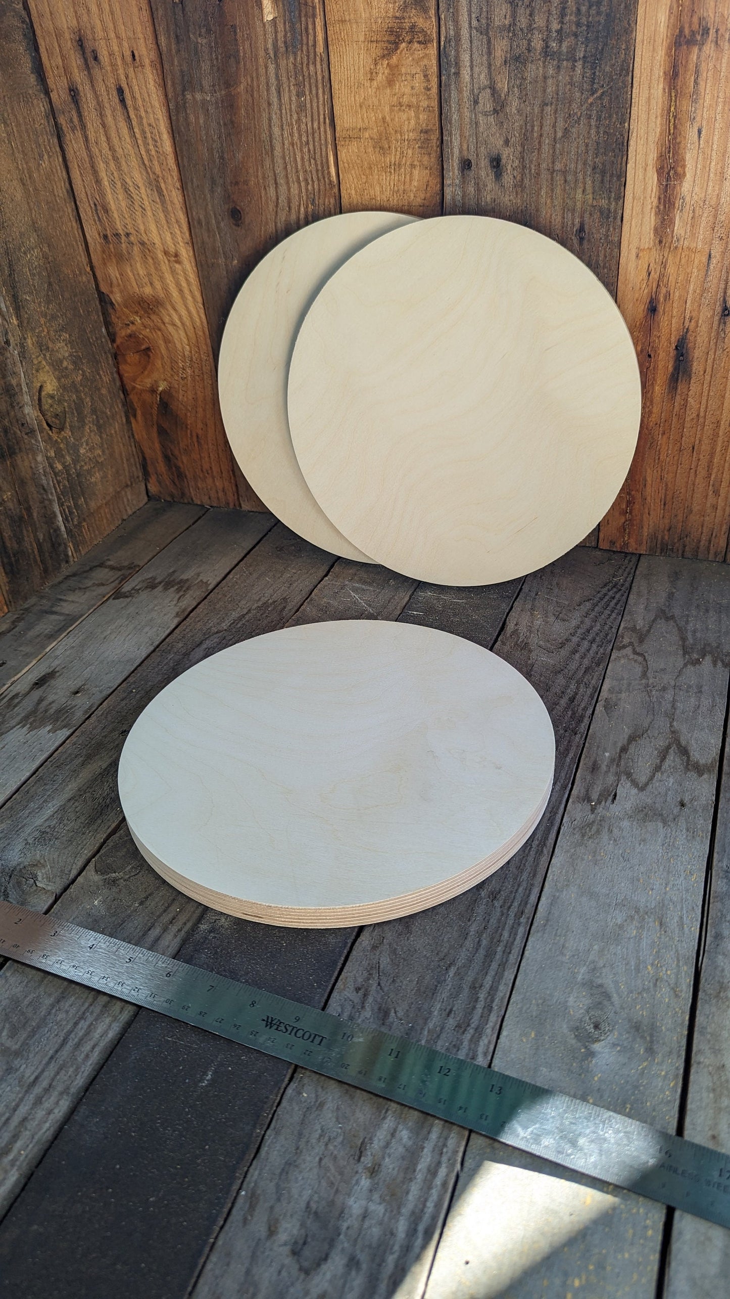 11.25" Baltic Birch Wood Circle, Unfinished Plaque, DIY Craft Supply