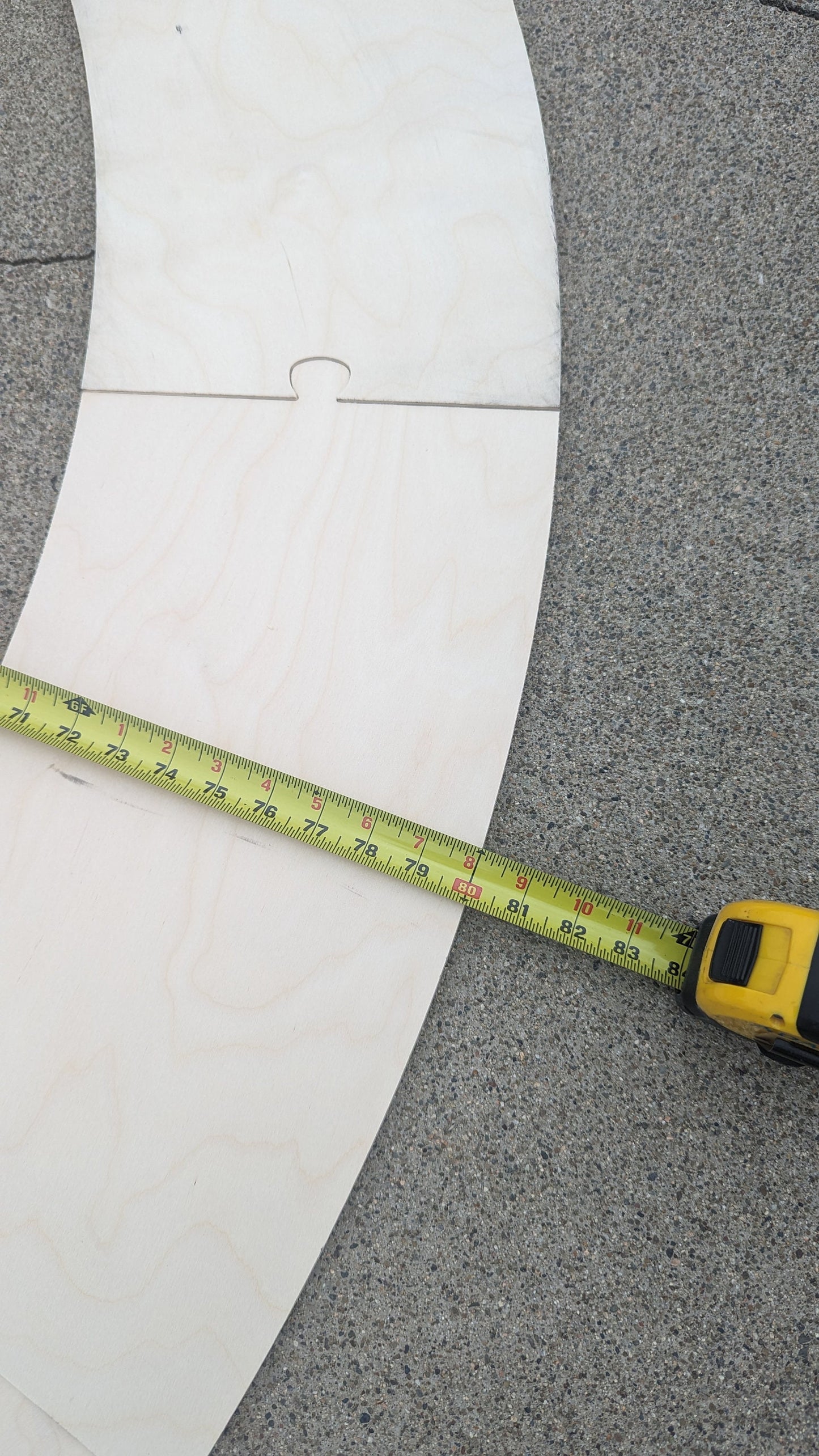 80" Baltic Birch Wood Circle, 60" Center Hole, Craft Supplies, USA Made