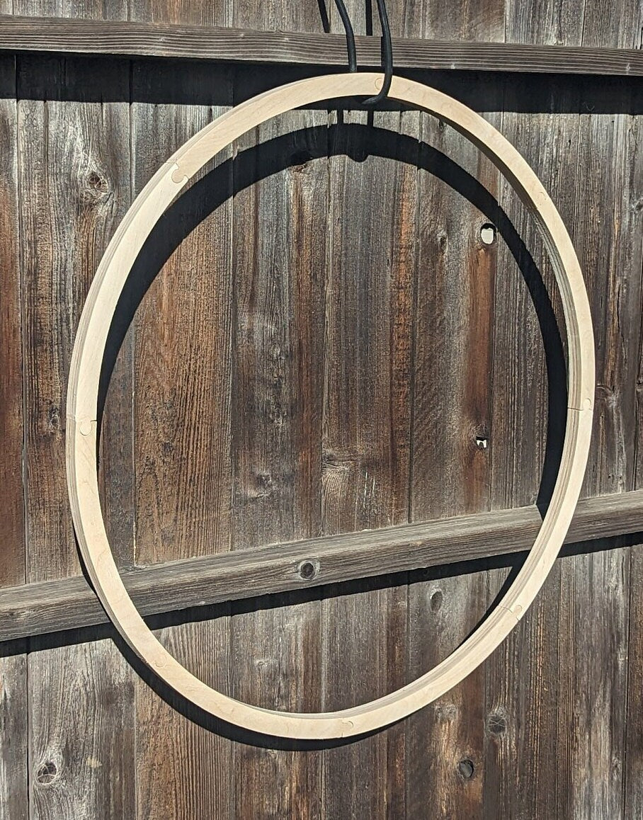 32" Baltic Birch Wood Donut Ring, 30" Center Hole, Unfinished Wooden Circle (8 Pieces)