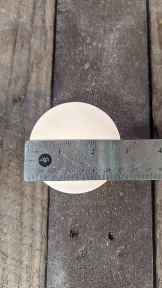 5 Pack - 2.75" Baltic Birch Wood Circle