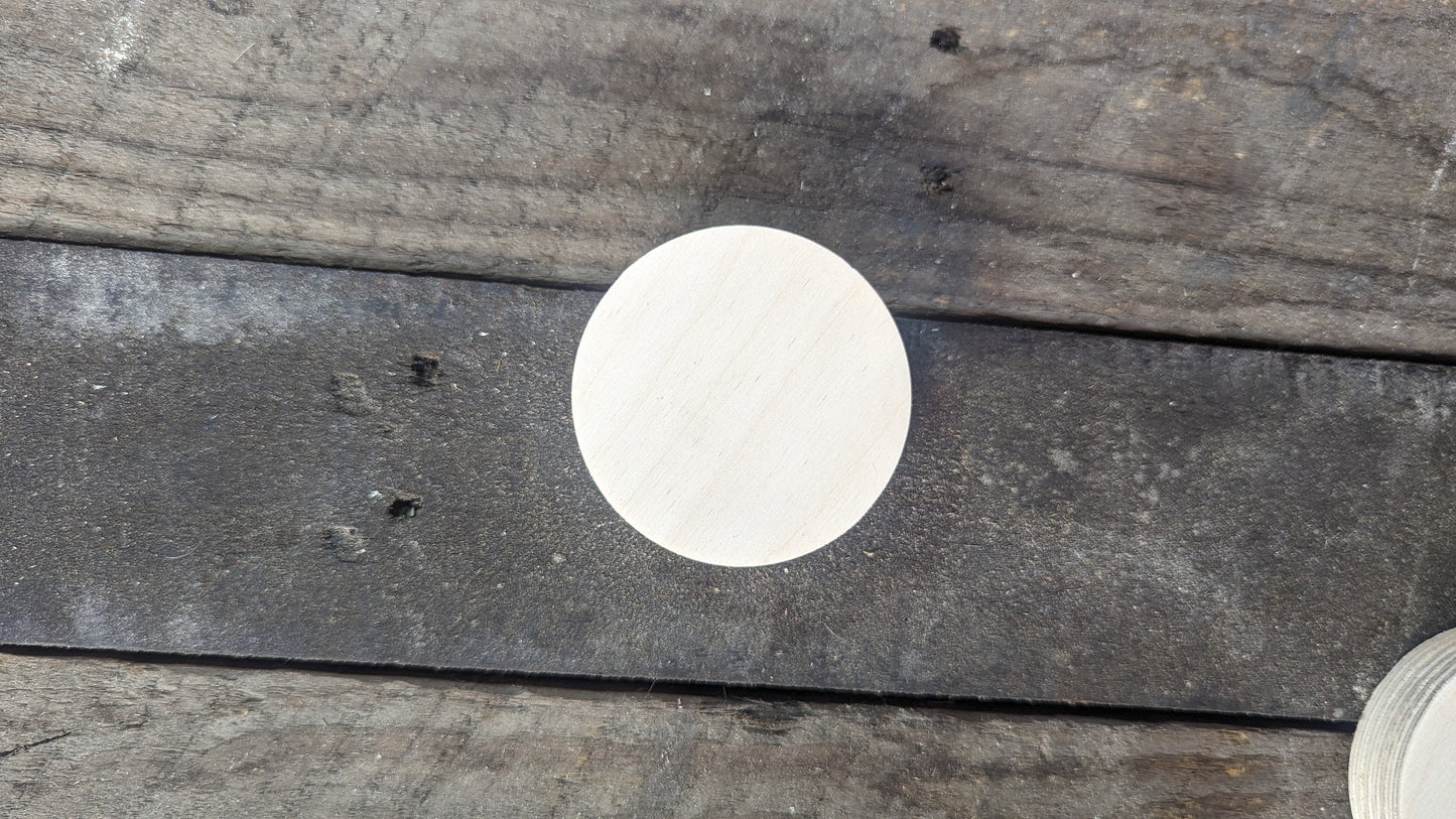 5 Pack - 2.75" Baltic Birch Wood Circle