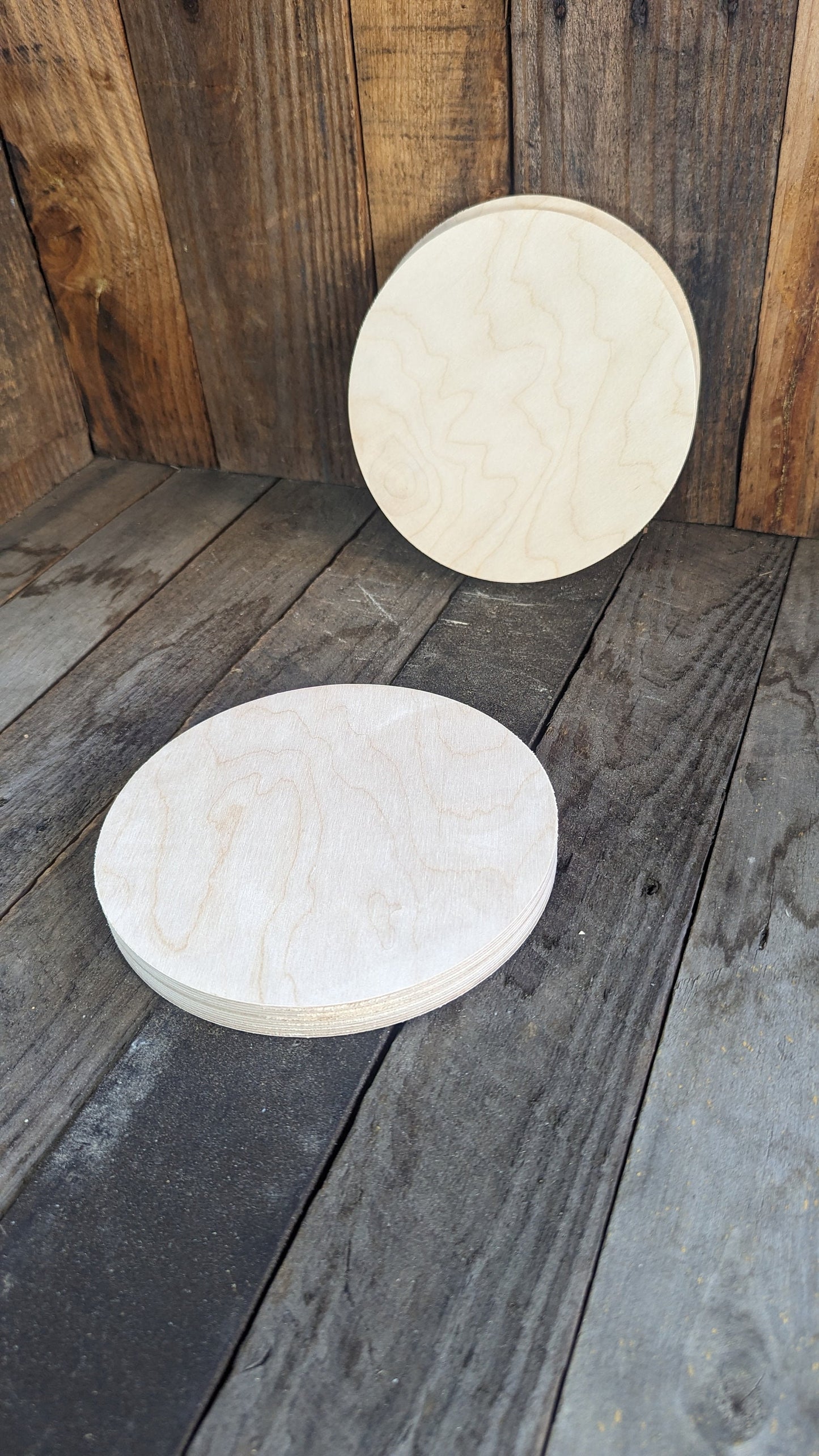 7.5" Baltic Birch Wood Circle, Unfinished DIY Craft Plaque