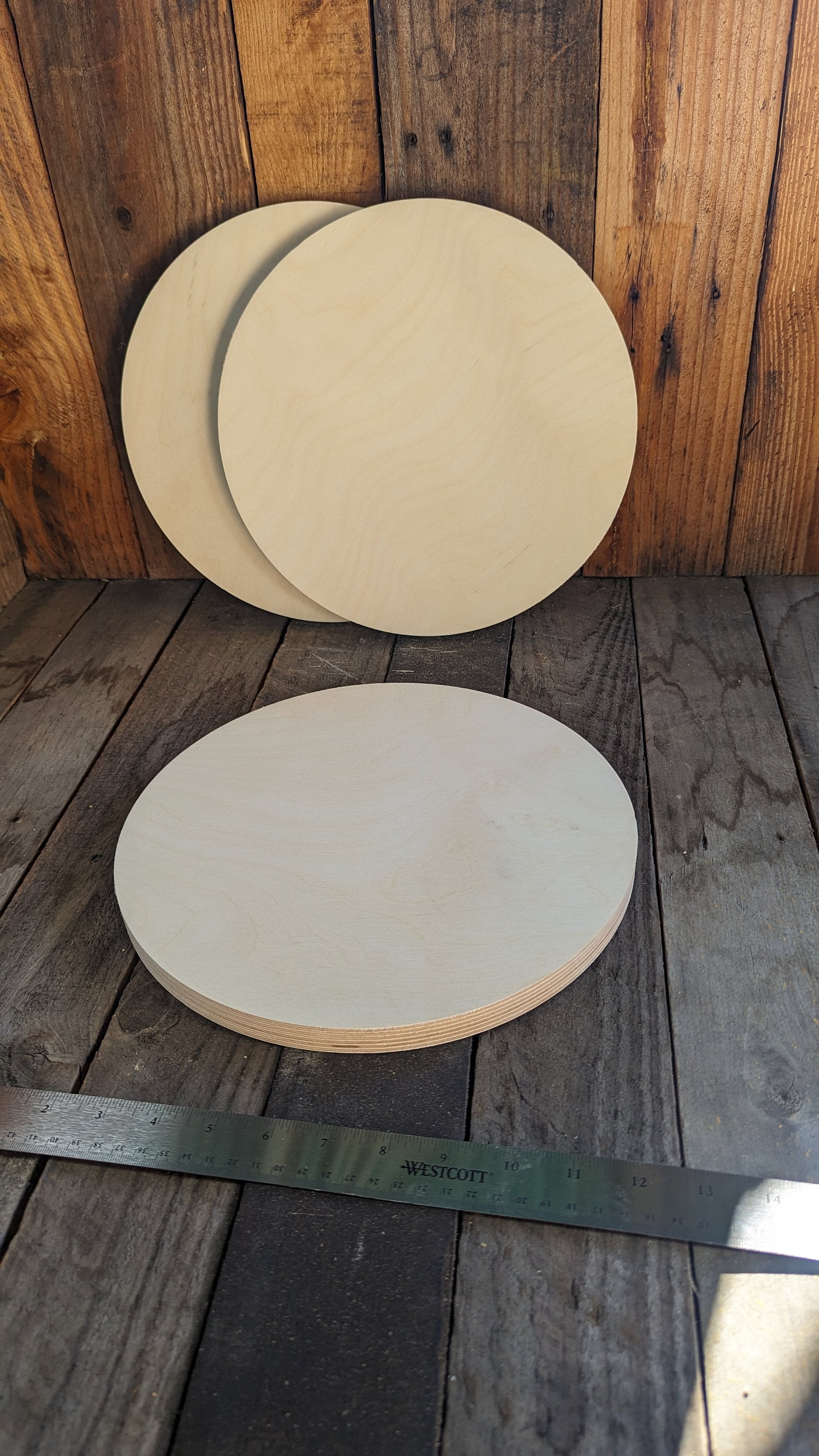 11.25" Baltic Birch Wood Circle, Unfinished Plaque, DIY Craft Supply