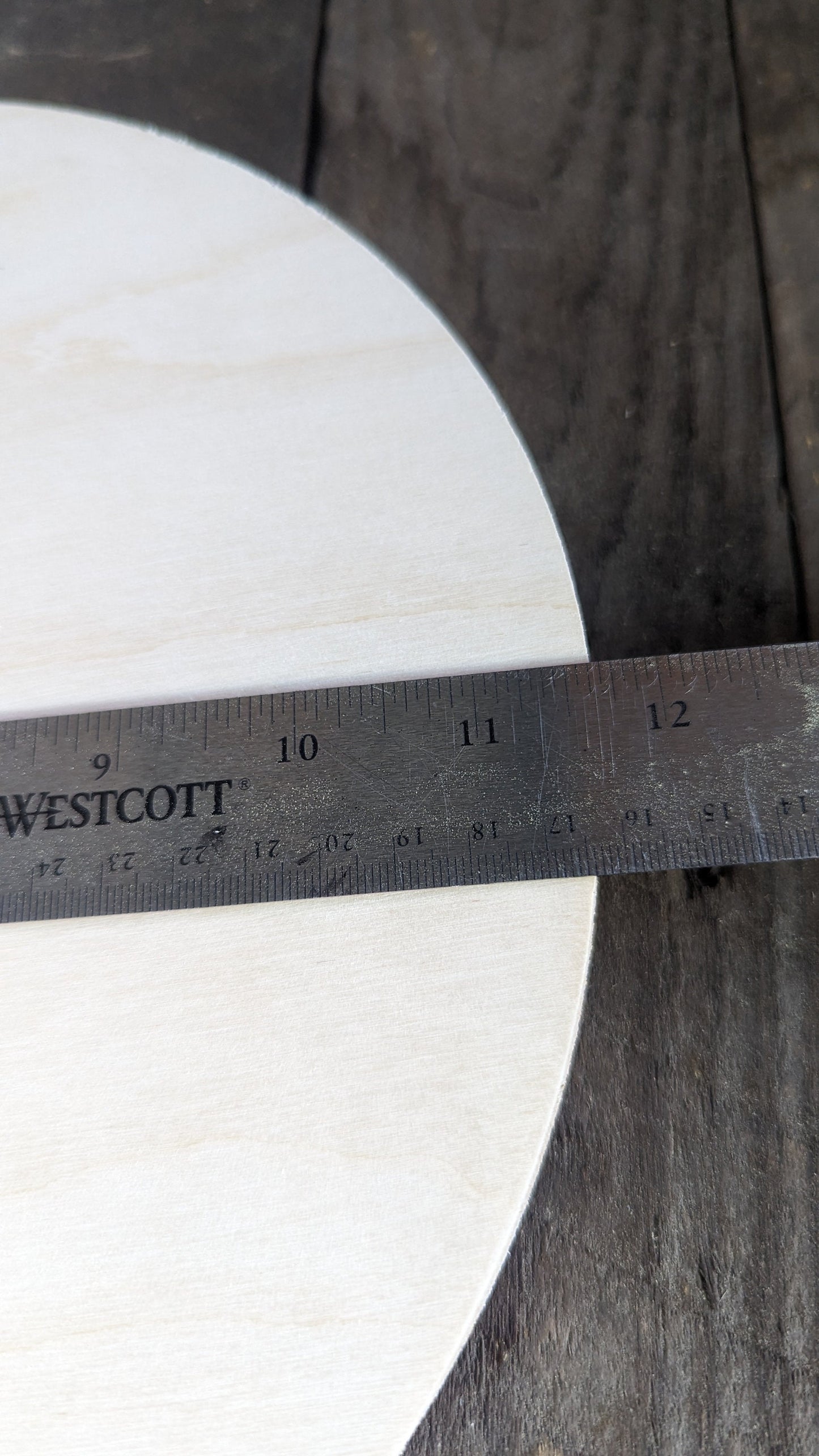 11.625" Baltic Birch Wood Circle, Unfinished DIY Craft Plaque