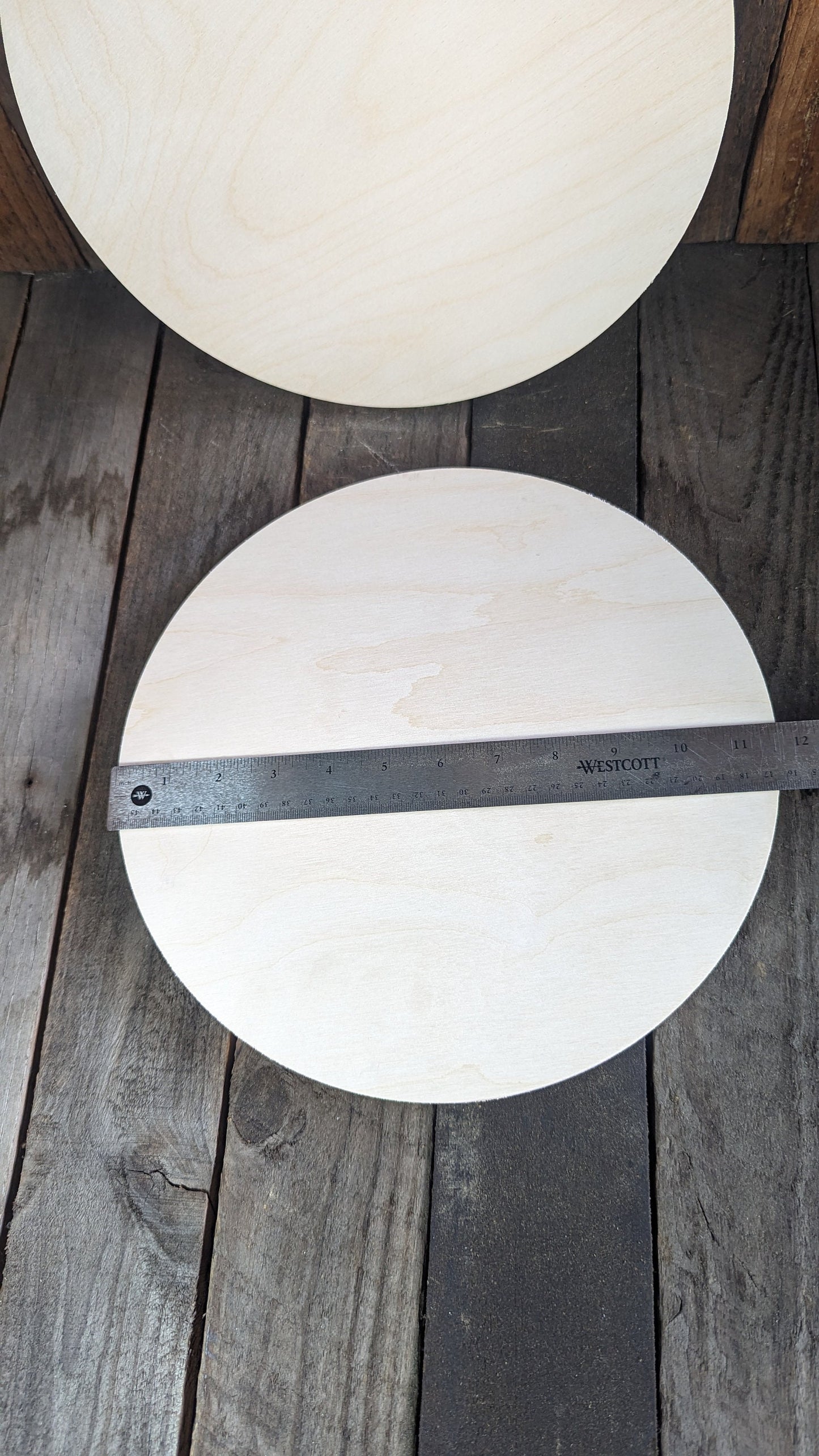 11.625" Baltic Birch Wood Circle, Unfinished DIY Craft Plaque