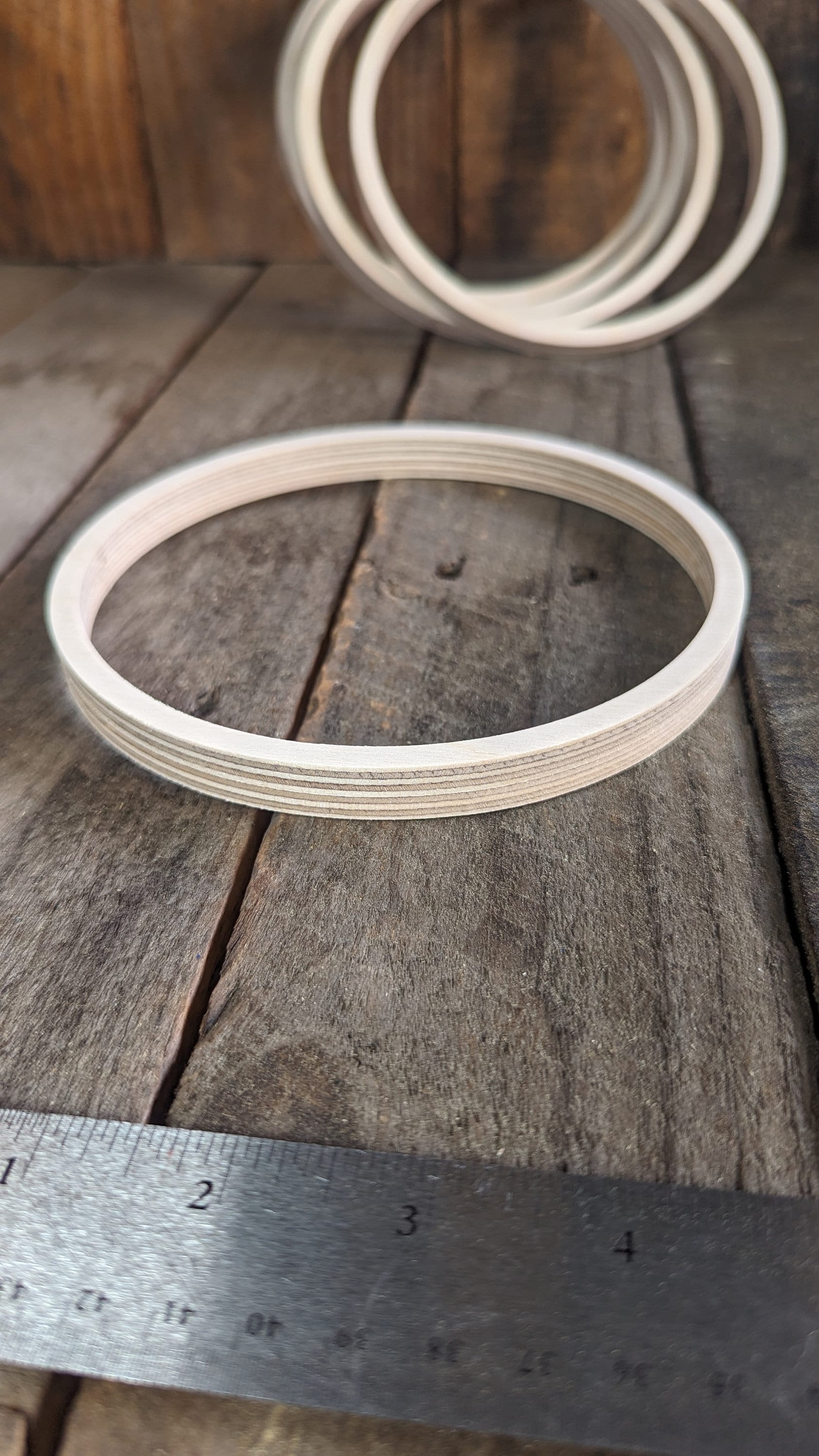 6" Wood Donut with 5.5" hole, BALTIC BIRCH - Wooden Circles, Blank Circles, Unfinished, Circular Wood, Ring Shape, DIY Crafting Supplies