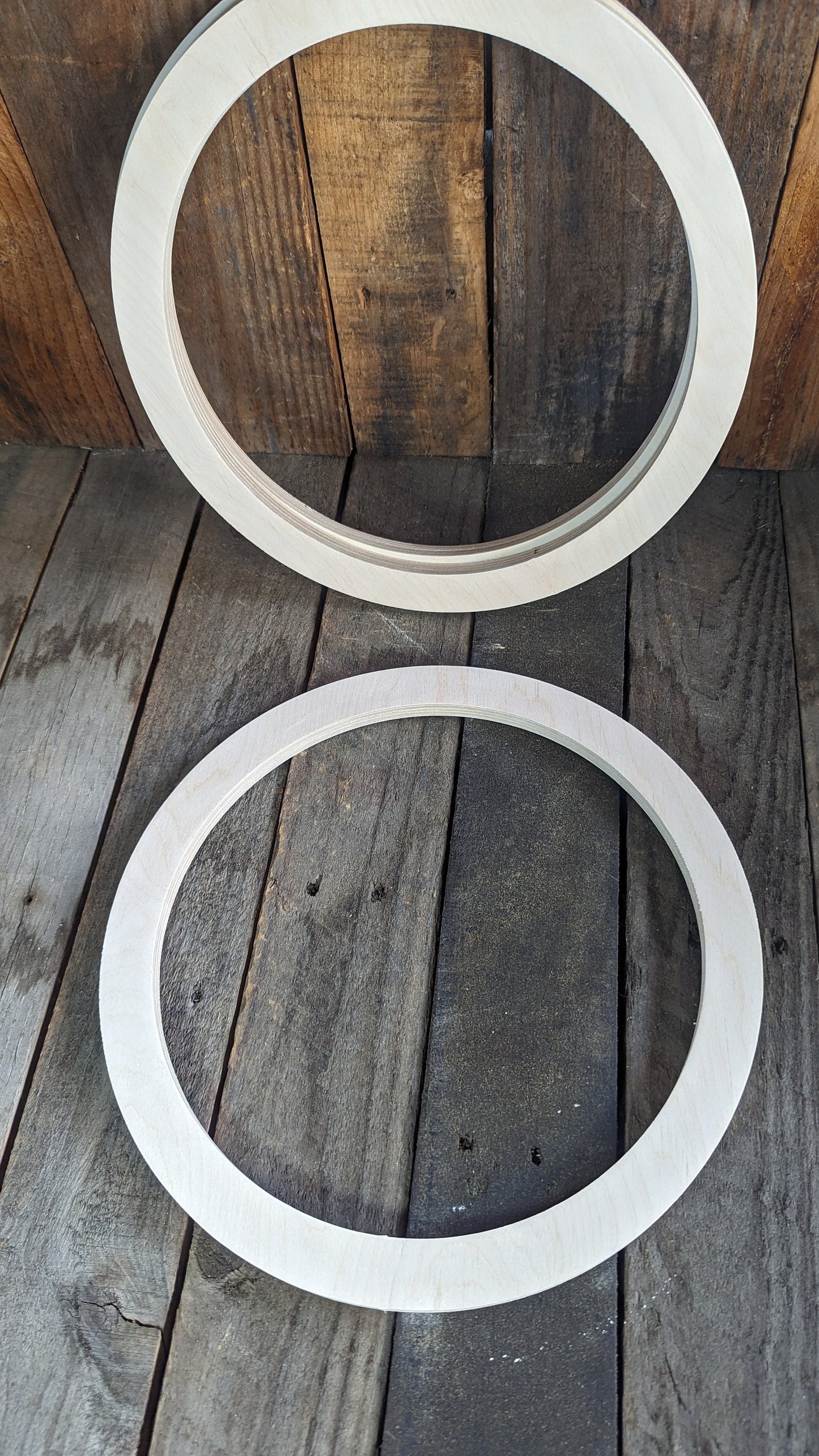 12" Wood Circle Disc with 10" center hole, BALTIC BIRCH Wooden Circles, Blank Circles, Unfinished Wooden Circles, Round Circles, Circular