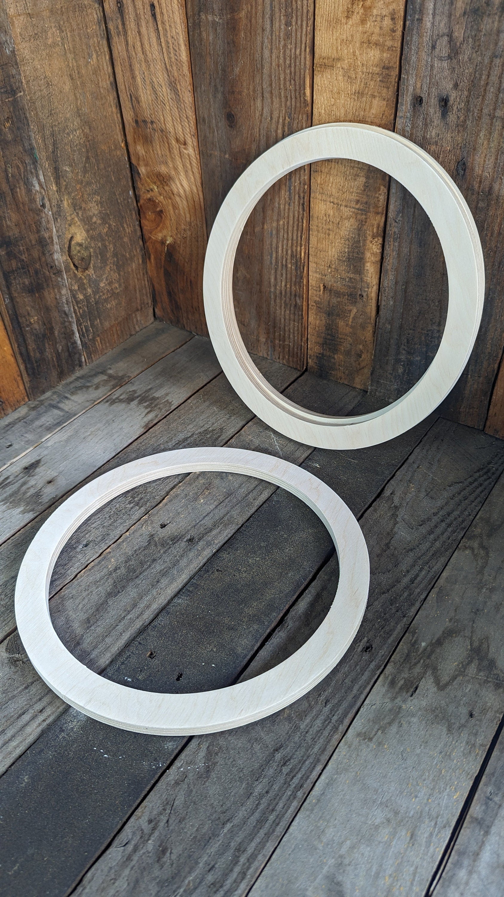 12" Wood Circle Disc with 10" center hole, BALTIC BIRCH Wooden Circles, Blank Circles, Unfinished Wooden Circles, Round Circles, Circular