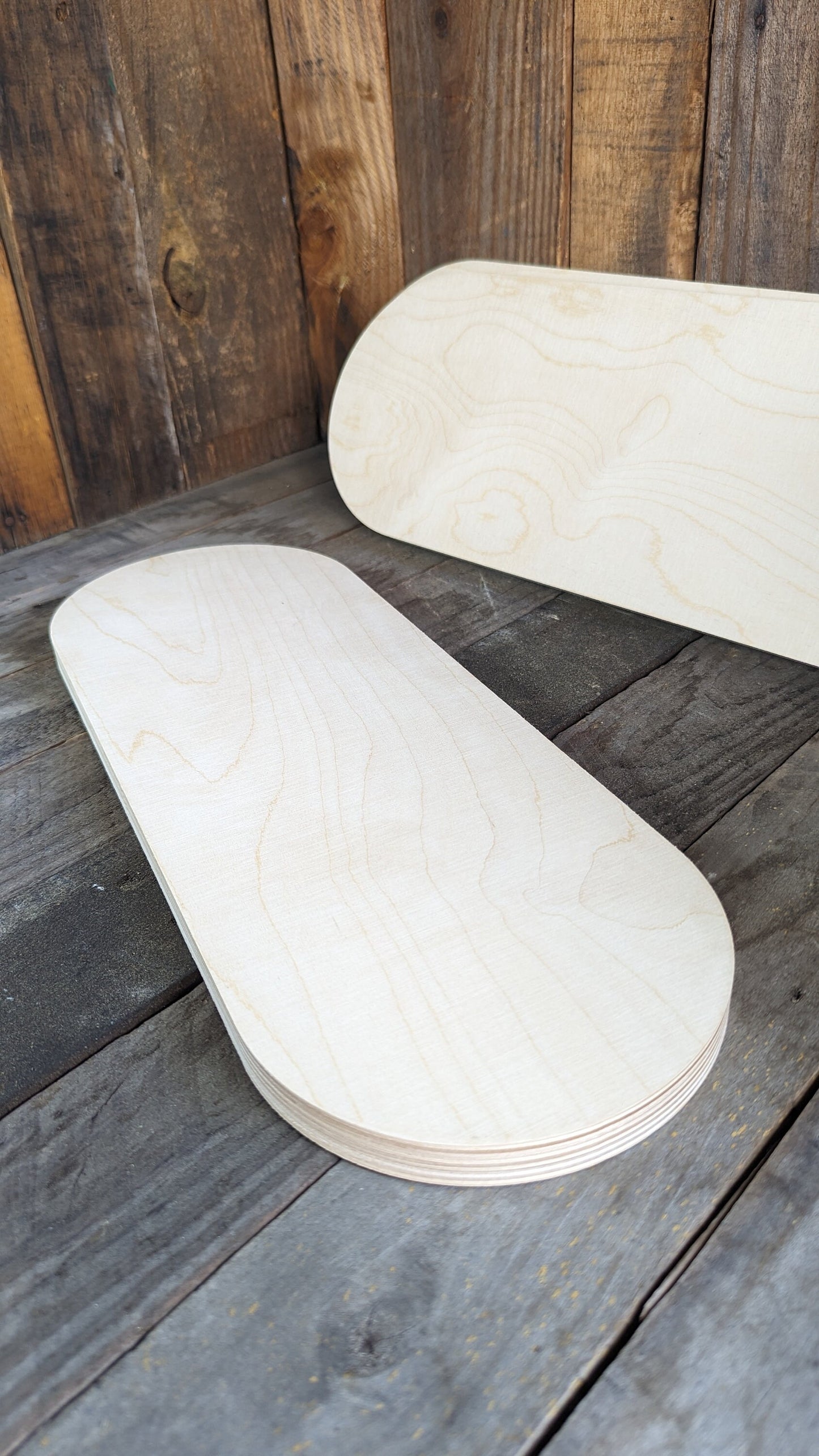 6.5" x 18" Baltic Birch Wood Oblong, Unfinished Craft Plank