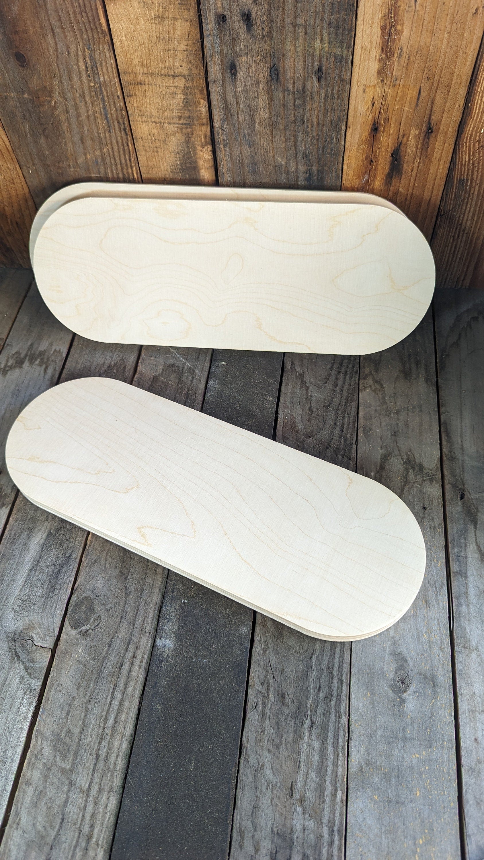 6.5" x 18" Baltic Birch Wood Oblong, Unfinished Craft Plank