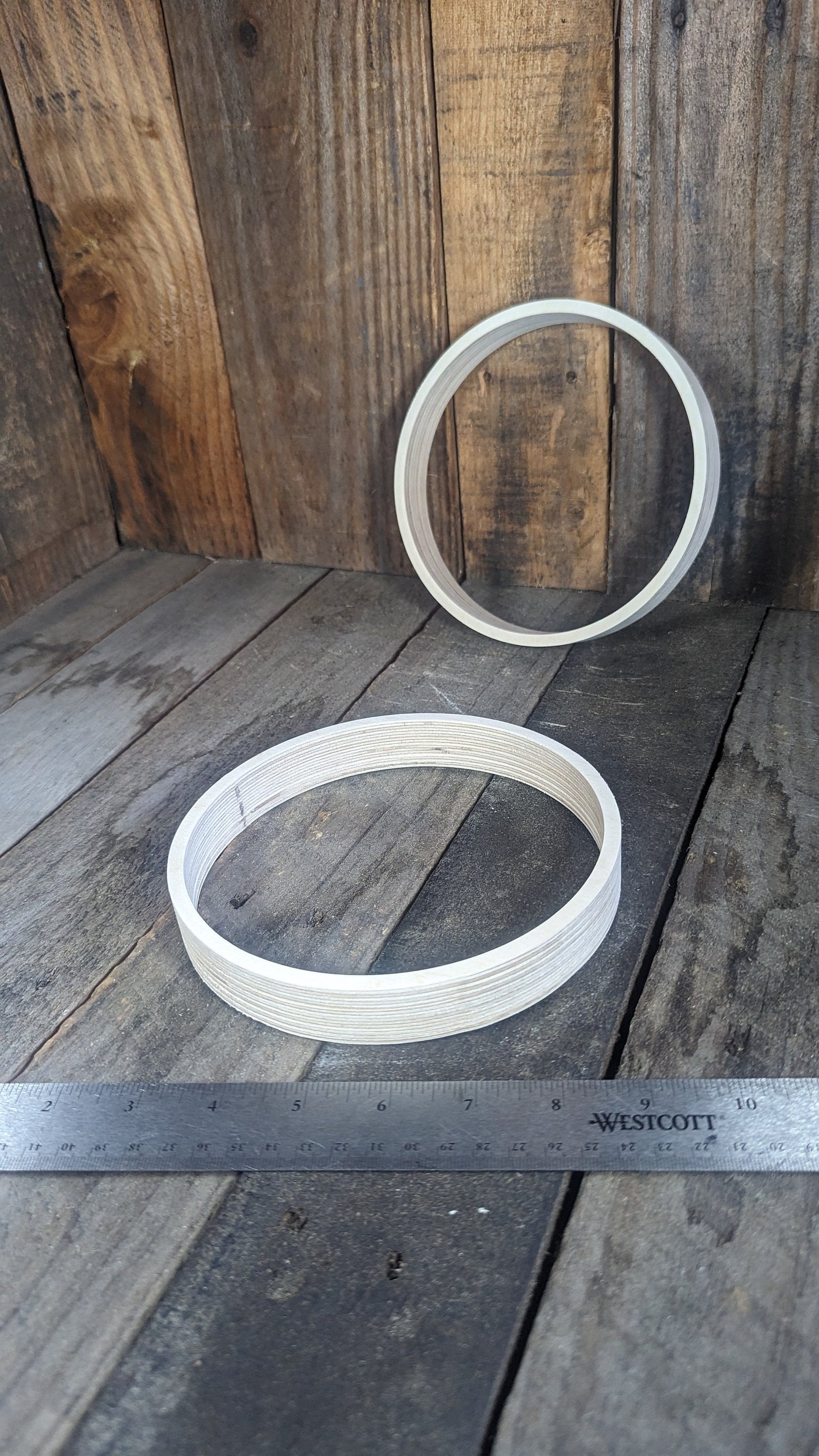 6.5" Baltic Birch Wood Donut, 6" Center Hole, DIY Crafting Supplies
