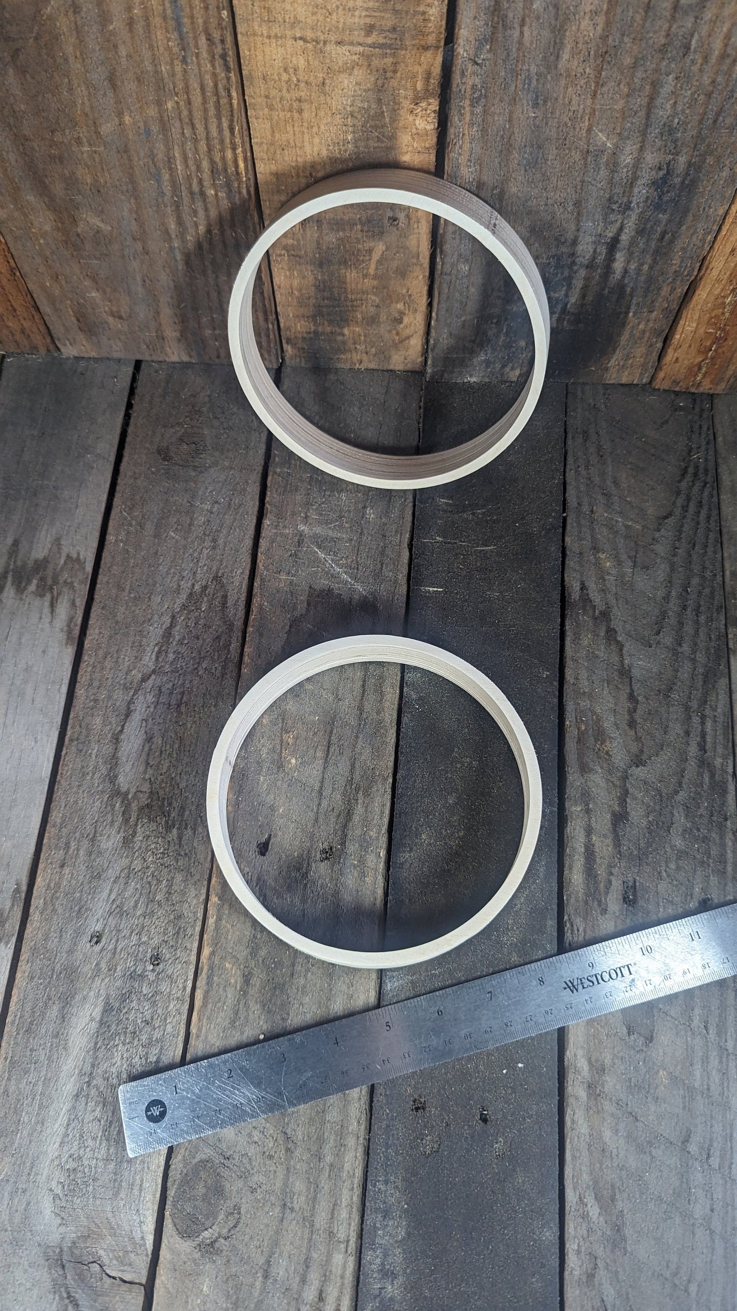 6.5" Baltic Birch Wood Donut, 6" Center Hole, DIY Crafting Supplies