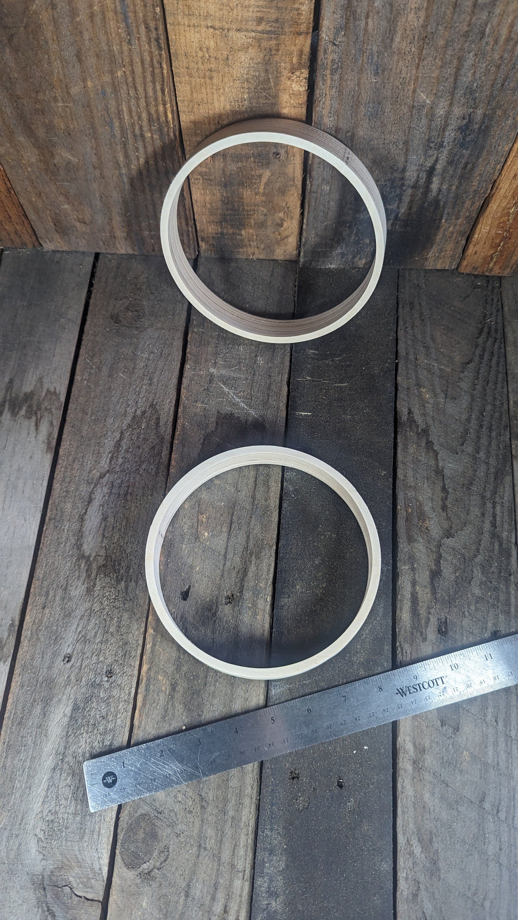 6.5" Baltic Birch Wood Donut, 6" Center Hole, DIY Crafting Supplies