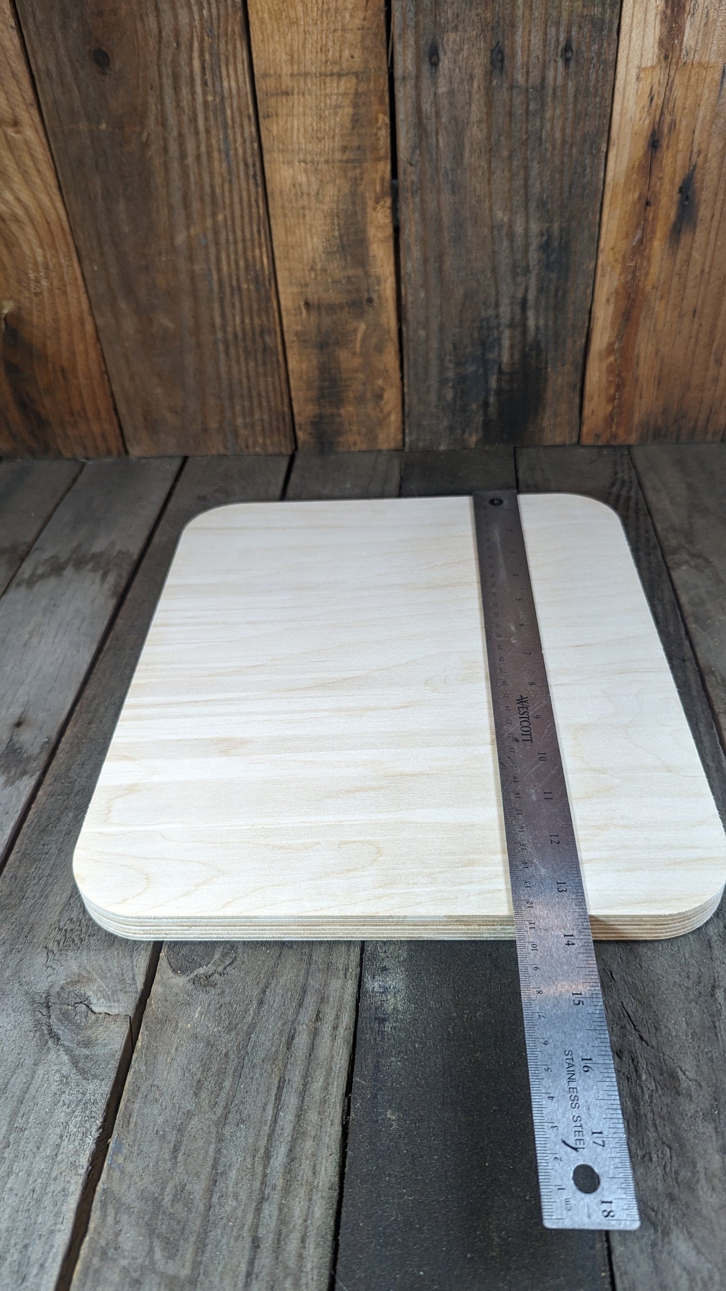 11.5 x 13.5" Baltic Birch Wood Plaque, 1.5 Radius Corners, DIY Craft Board