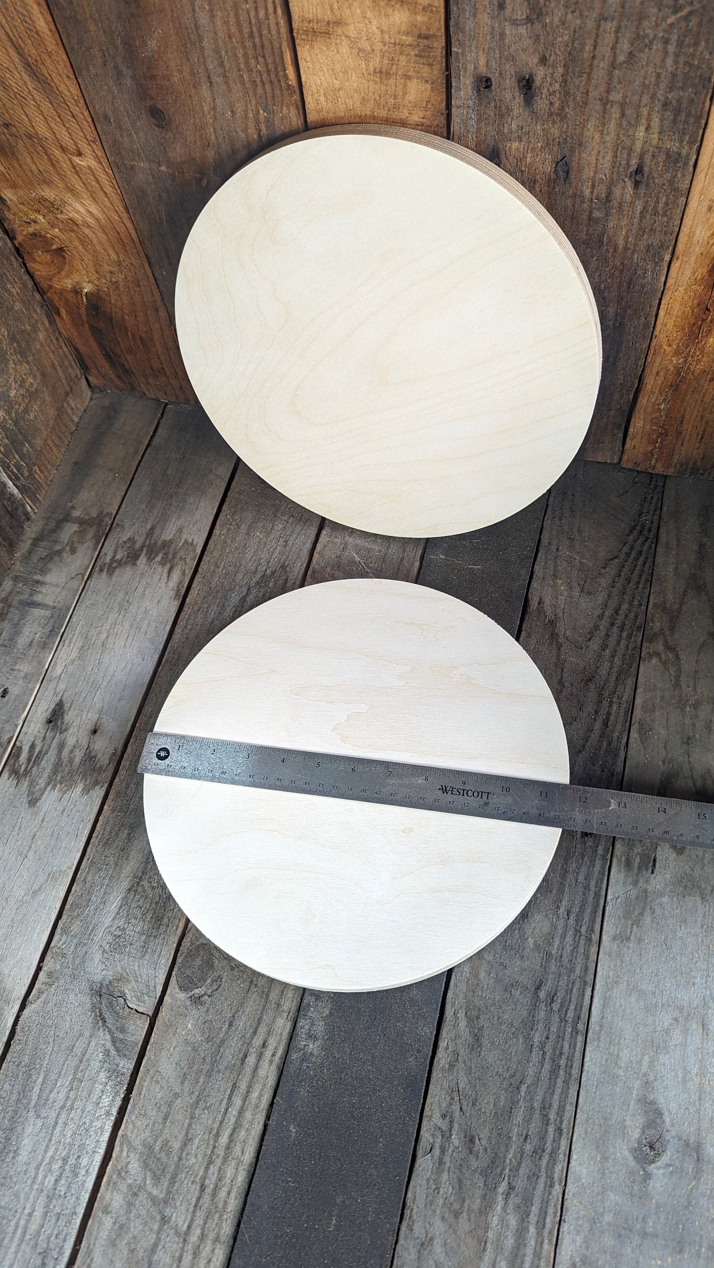 11.625" Baltic Birch Wood Circle, Unfinished DIY Craft Plaque