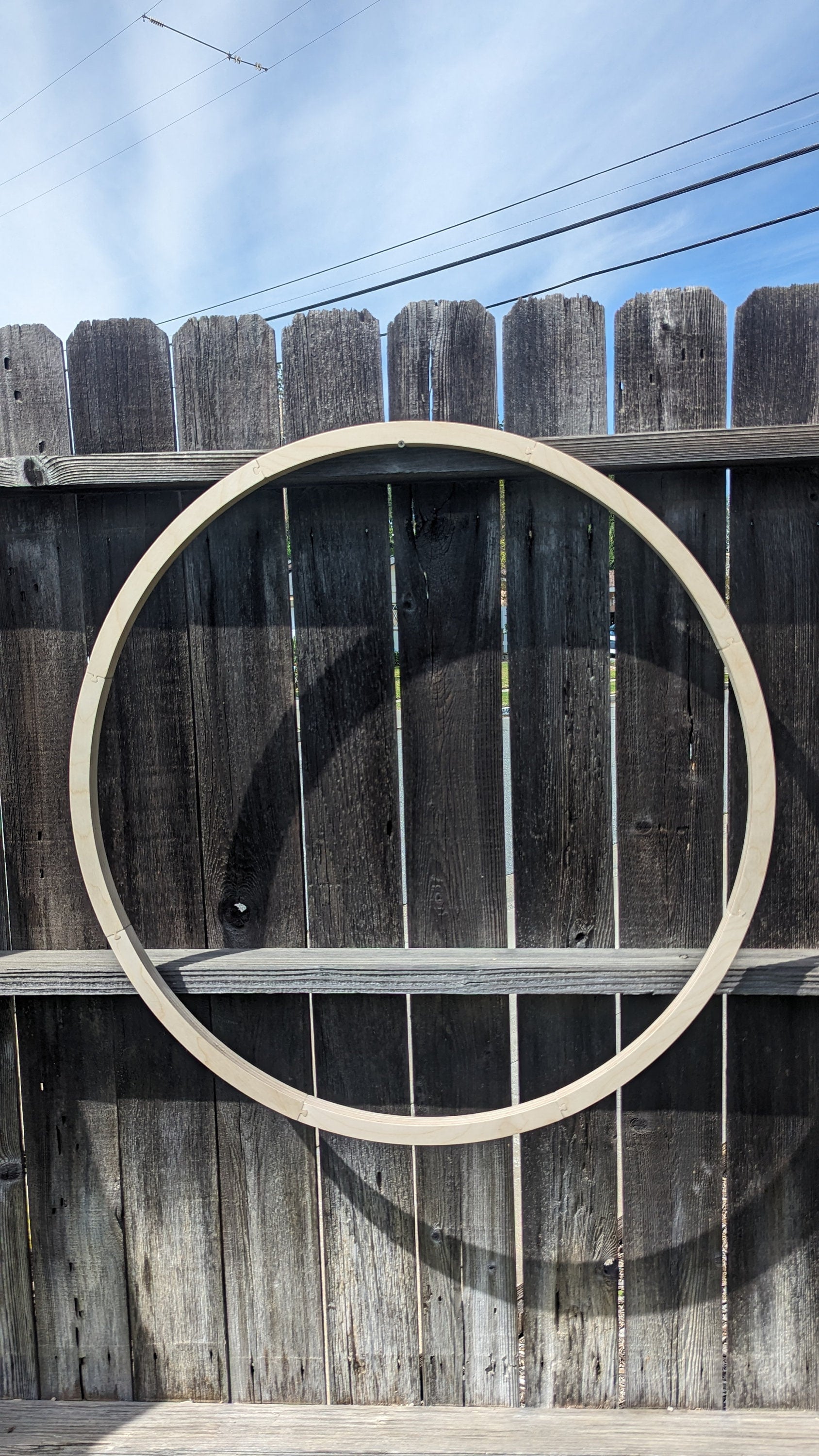 34" Baltic Birch Wood Donut Ring, 32" Center Hole, Craft Supplies