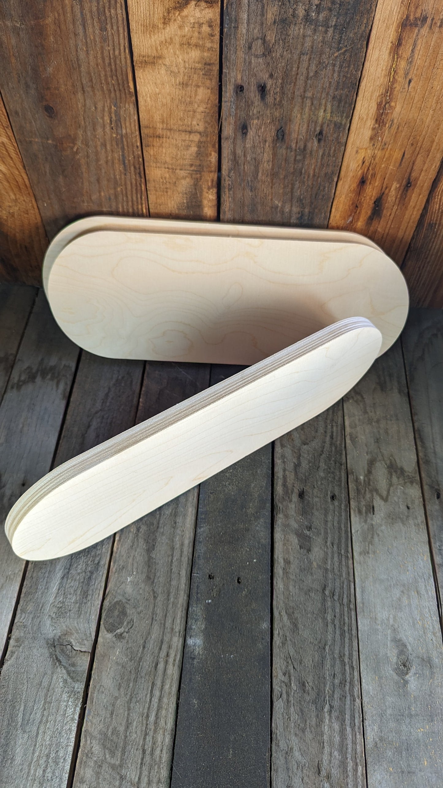 6.5" x 18" Baltic Birch Wood Oblong, Unfinished Craft Plank