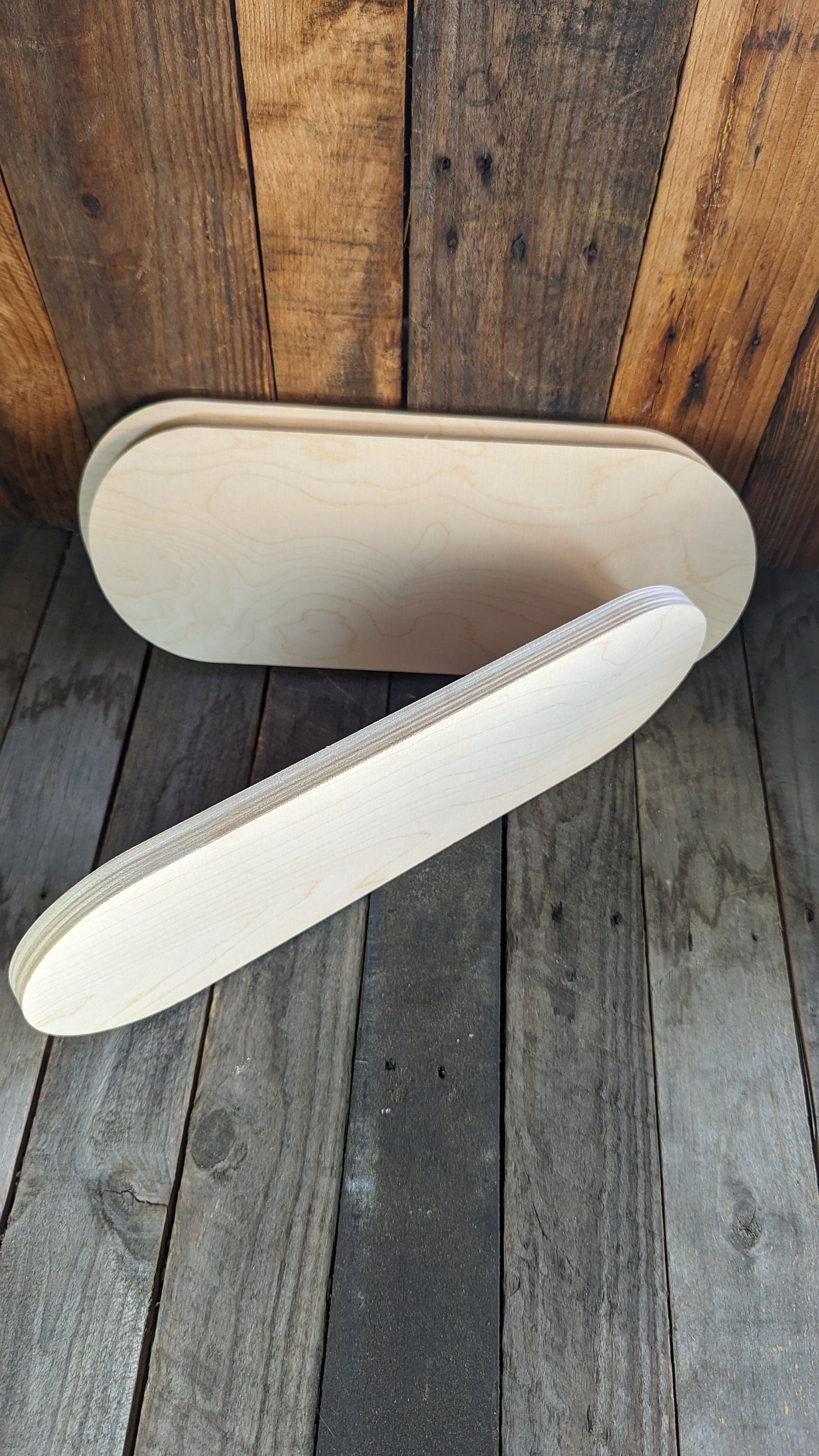 6.5" x 18" Baltic Birch Wood Oblong, Unfinished Craft Plank