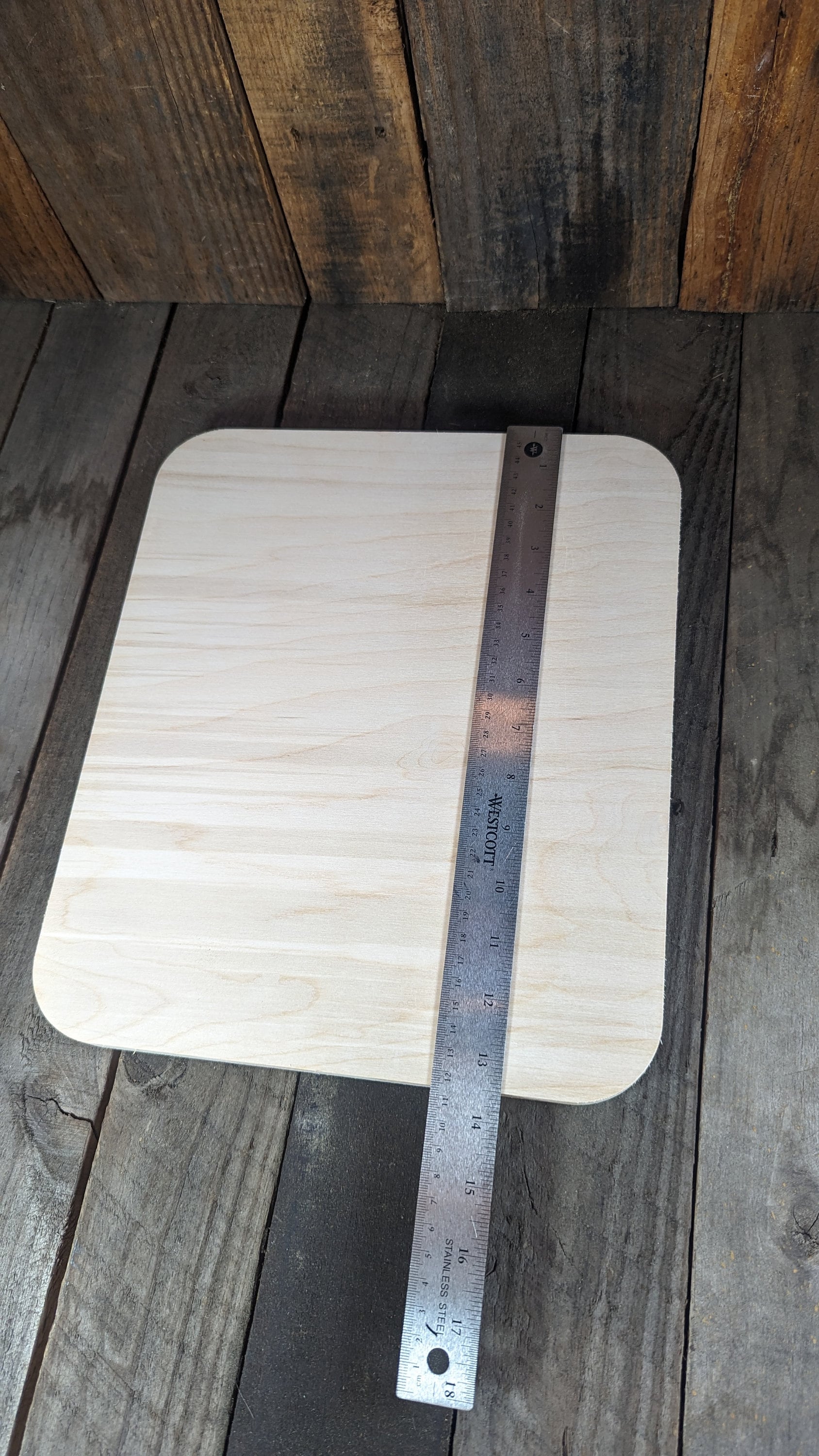 11.5 x 13.5" Baltic Birch Wood Plaque, 1.5 Radius Corners, DIY Craft Board