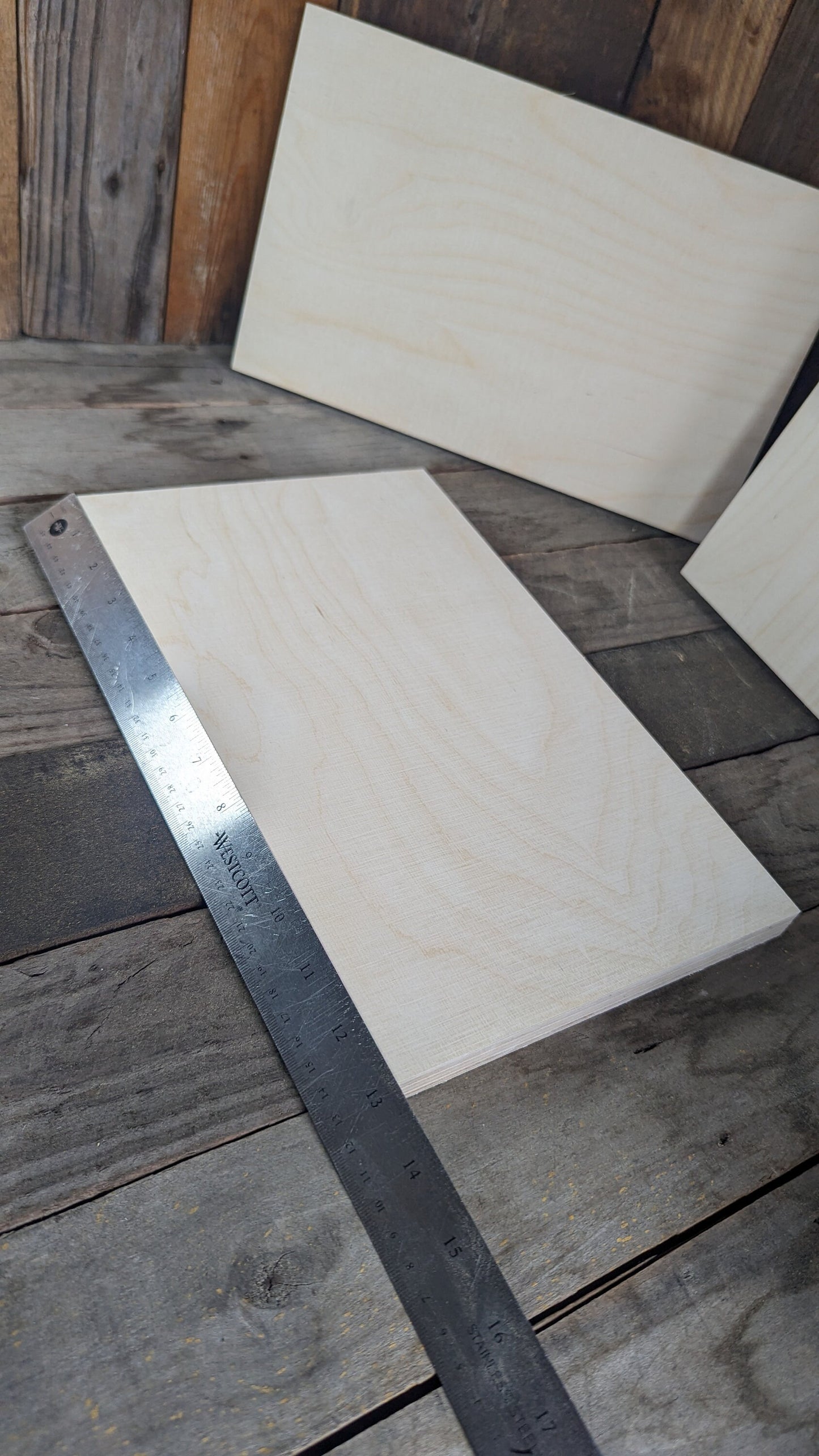 8 x 13" Baltic Birch Wood Rectangle, Unfinished Plaque, Craft Board