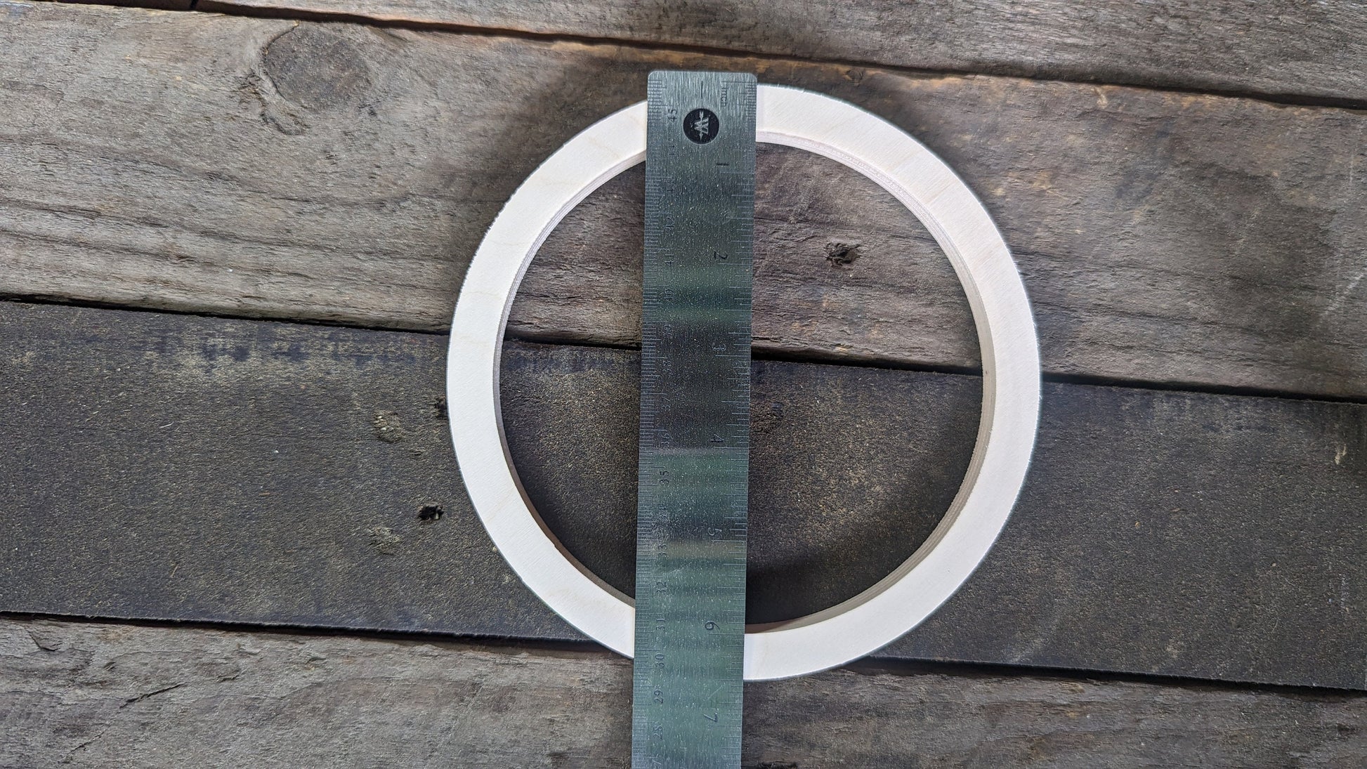 6.5" Baltic Birch Wood Donut, 5.5" Center Hole, DIY Crafting Supplies