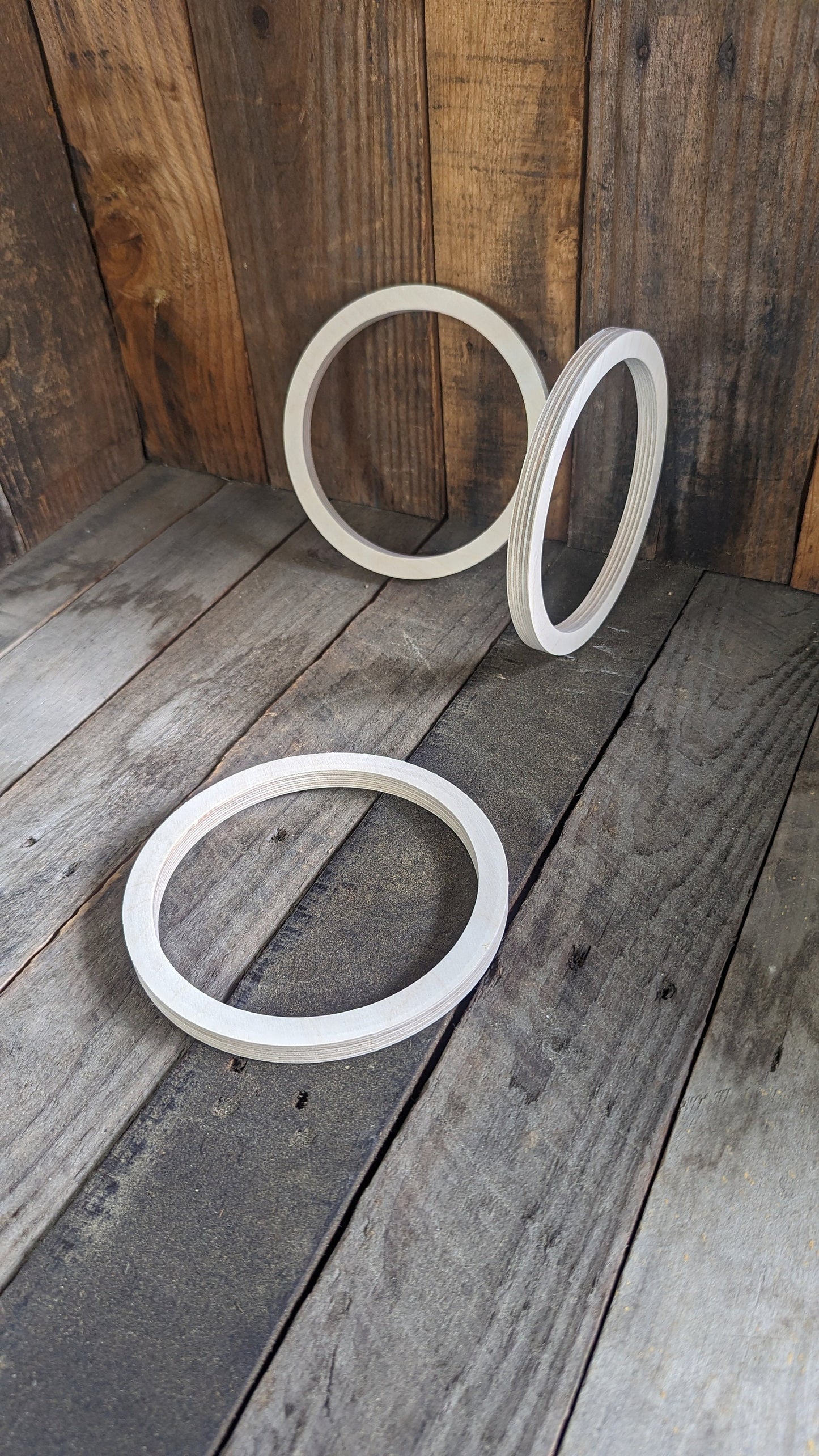 6.5" Wood Donut with 5.5" hole, BALTIC BIRCH - Wooden Circles, Blank Circles, Unfinished, Circular Wood, Ring Shape, DIY Crafting Supplies
