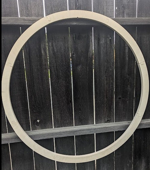 34" Baltic Birch Wood Donut Ring, 31" Center Hole, Craft Supplies