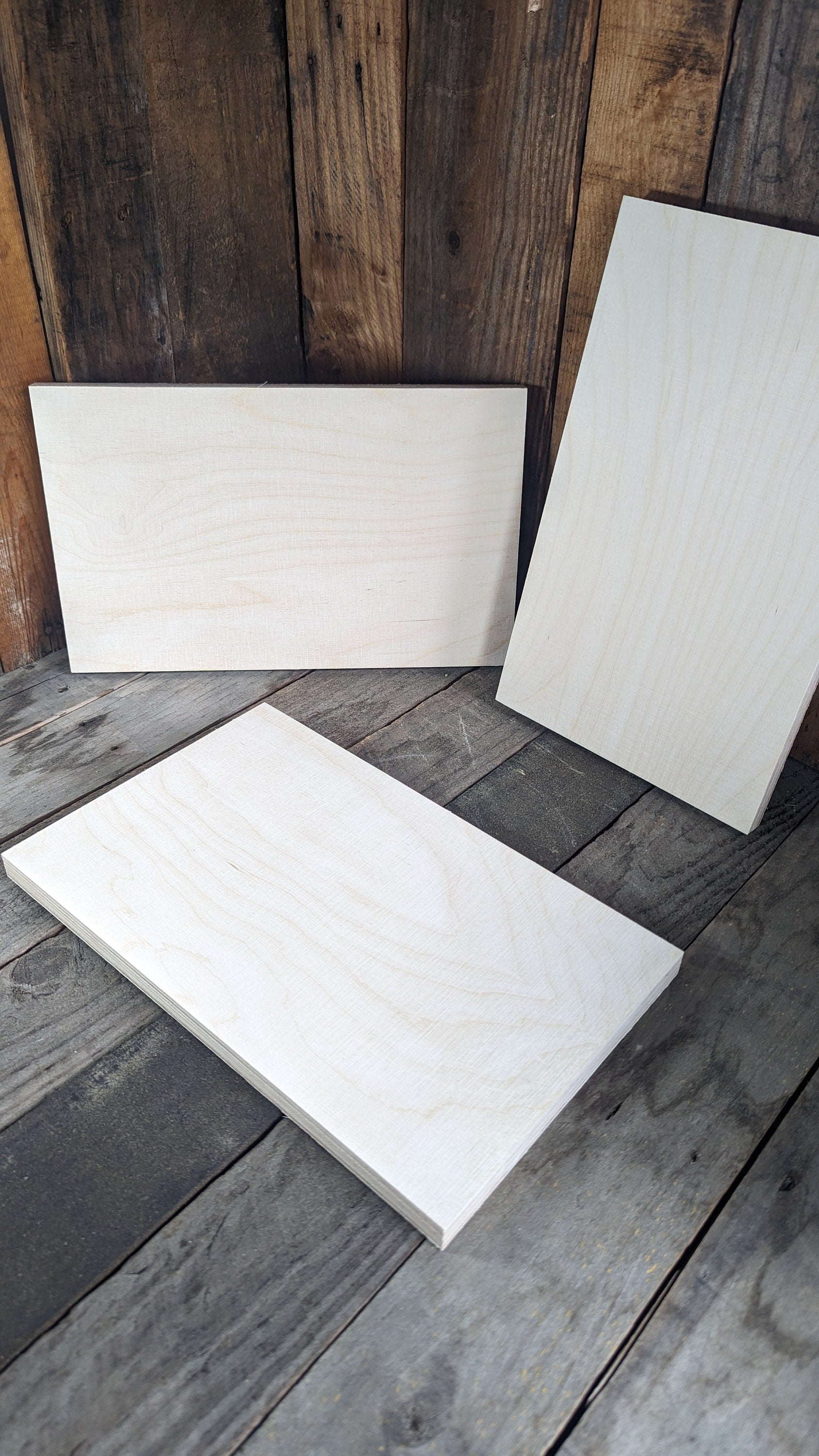 8 x 13" Baltic Birch Wood Rectangle, Unfinished Plaque, Craft Board